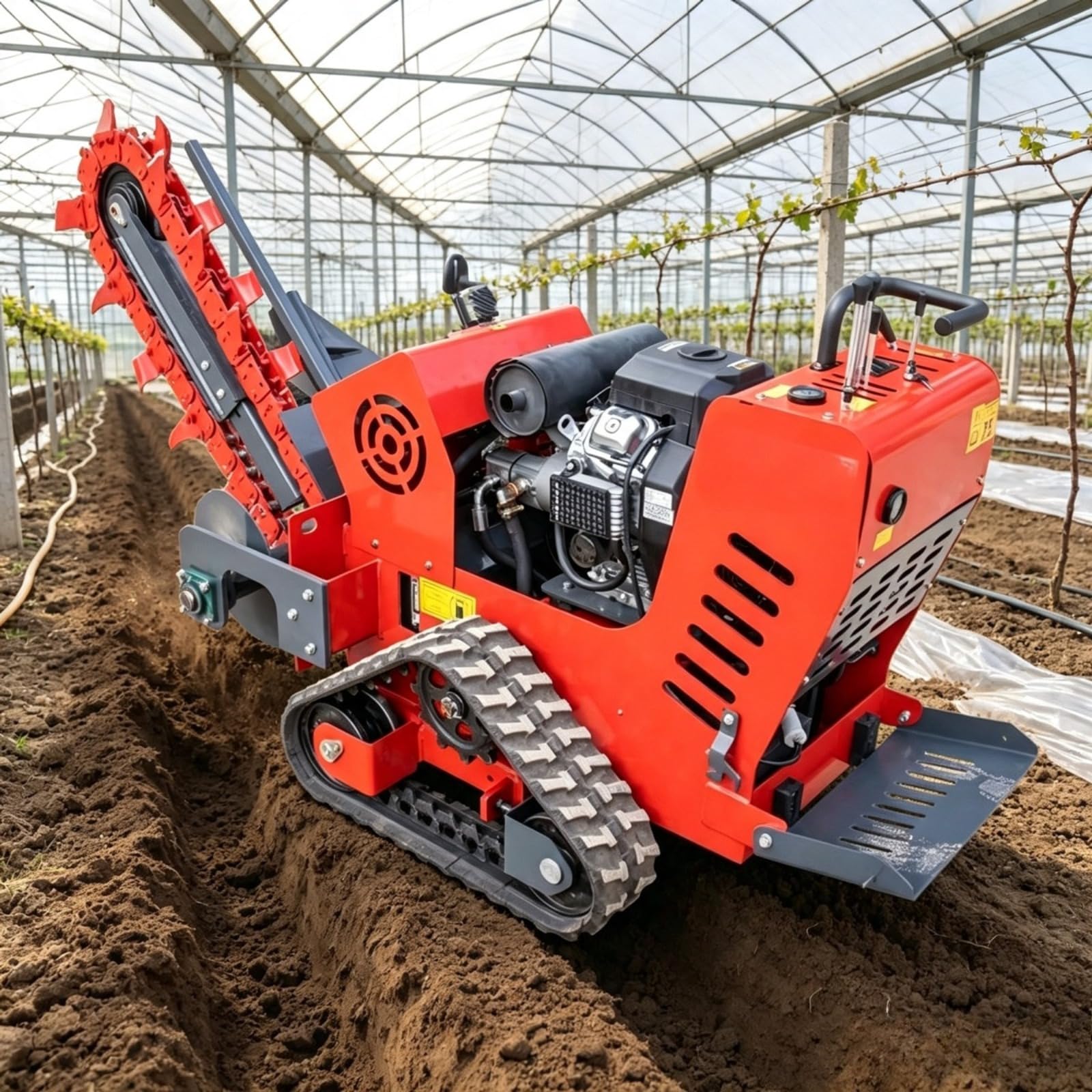 Mini Tracked Ditcher für Weinbergbewässerung und Kabelverlegung