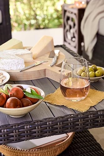 Miniatura 5 de Martha Stewart Farrow - Juego de 4 copas de vino sin tallo de 18 onzas