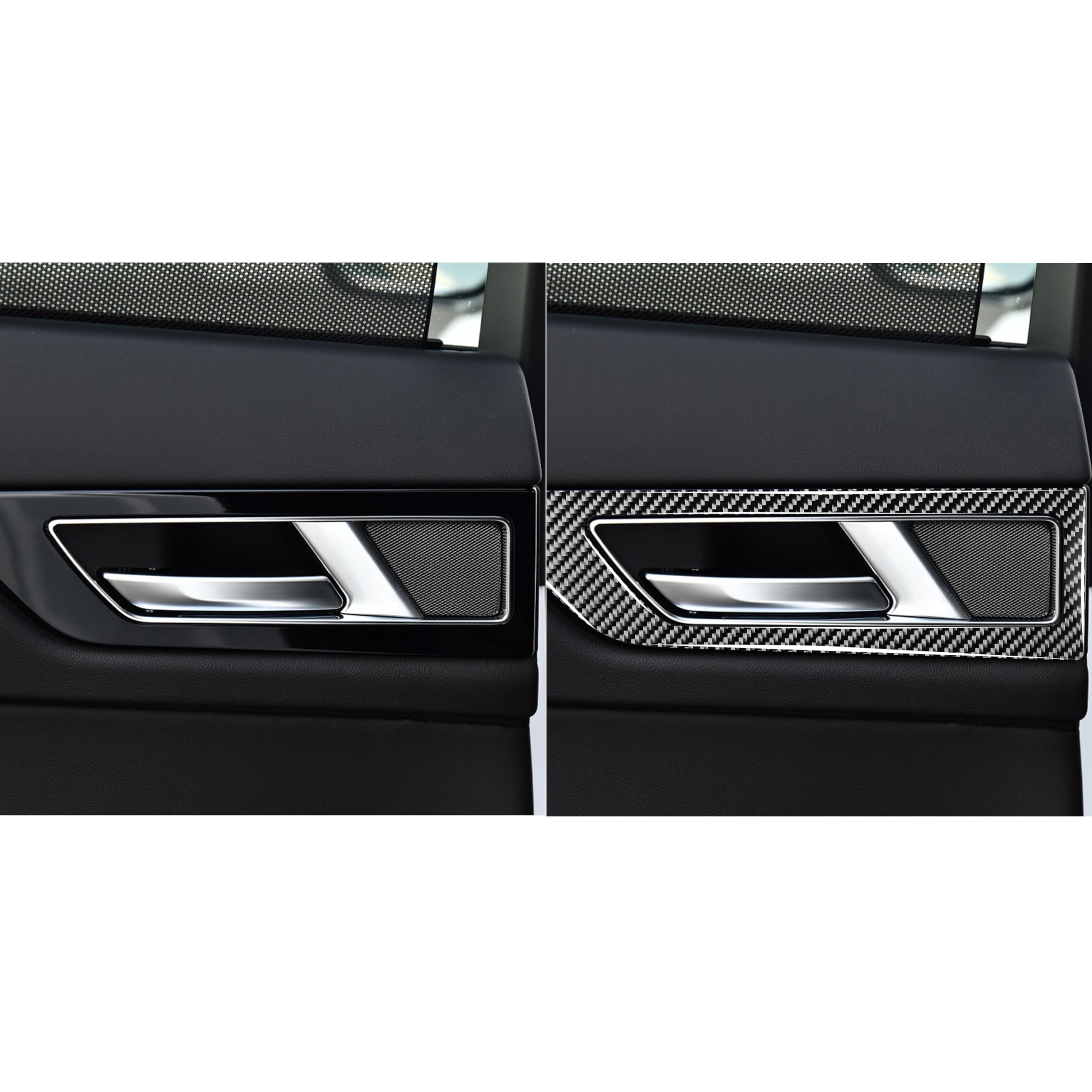 Real Premium Carbon Fiber Compatible with Jaguar F-PACE X761 2016 2017 2018 2019 2020 Accessories Car Inner Door Panel Cover Sticker Decal Auto Interior Trim
