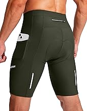 Bikewa Padded Cycling Shorts with Zipper Pockets