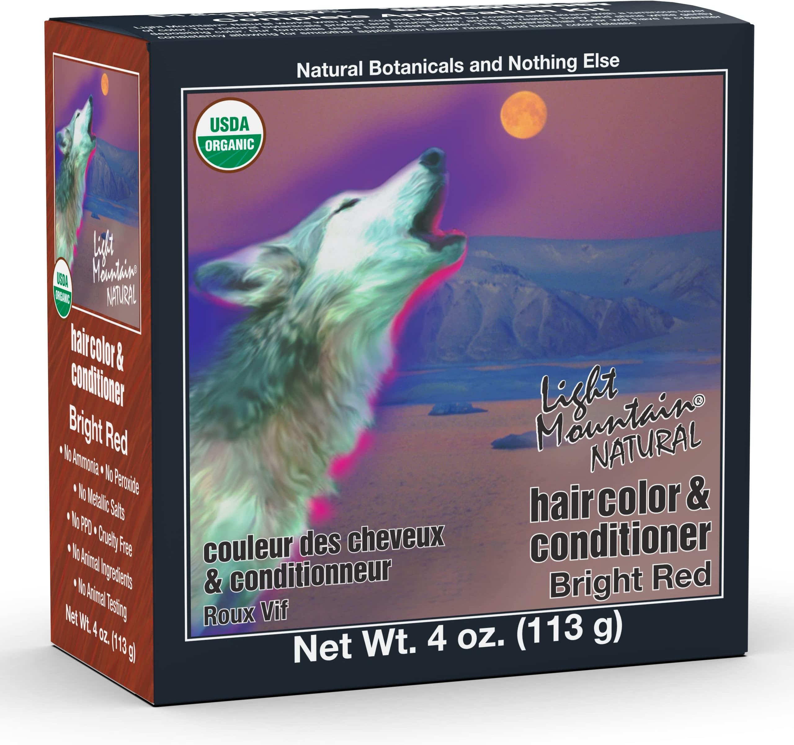 Light Mountain Henna Hair Color & Conditioner Dark Brown