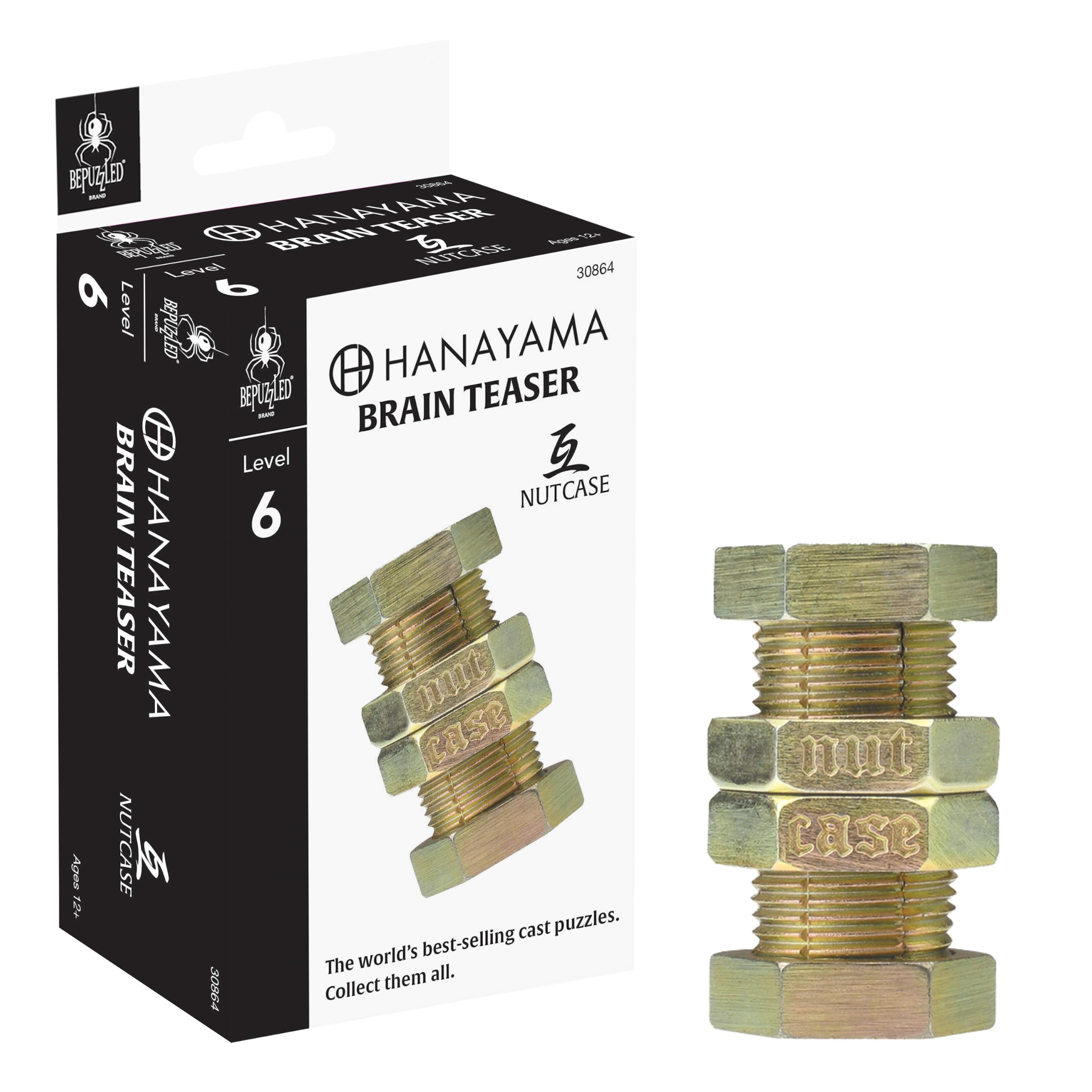 BePuzzled | Nutcase Hanayama Metal Brainteaser Puzzle Mensa Rated Level 6, for Ages 12 and Up