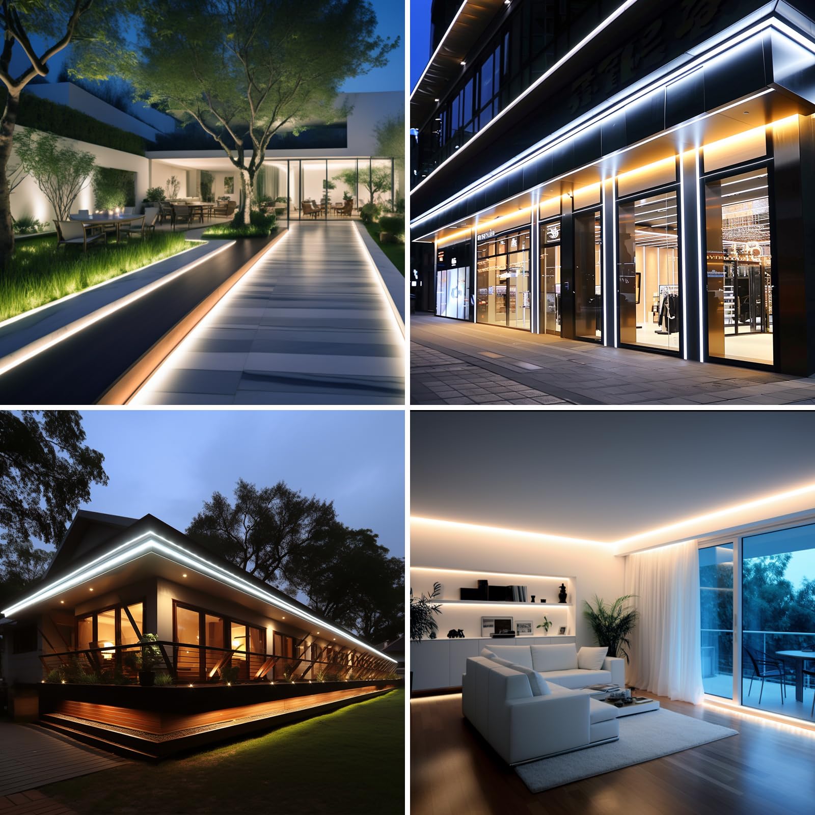 BENLUN Striscia LED COB 230V da Esterno 300W 30 Metri senza Trasformatore | 4000K Bianco Naturale Luci LED 220V Impermeabile IP65, Strisce LED per Cortile, Giardino, Salotti, Camera da Letto