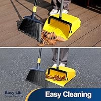 Vista 5 de Yocada Recogedor Comercial con Peine para Exteriores e Interiores para Patio Garaje Vestíbulo Centro Comercial Mercado Piso Hogar Cocina Habitación