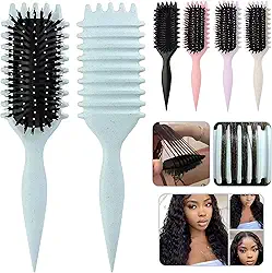 Escova definidora de cachos para mulheres, escova de cabelo para modelagem e definição de cachos (Lilás)