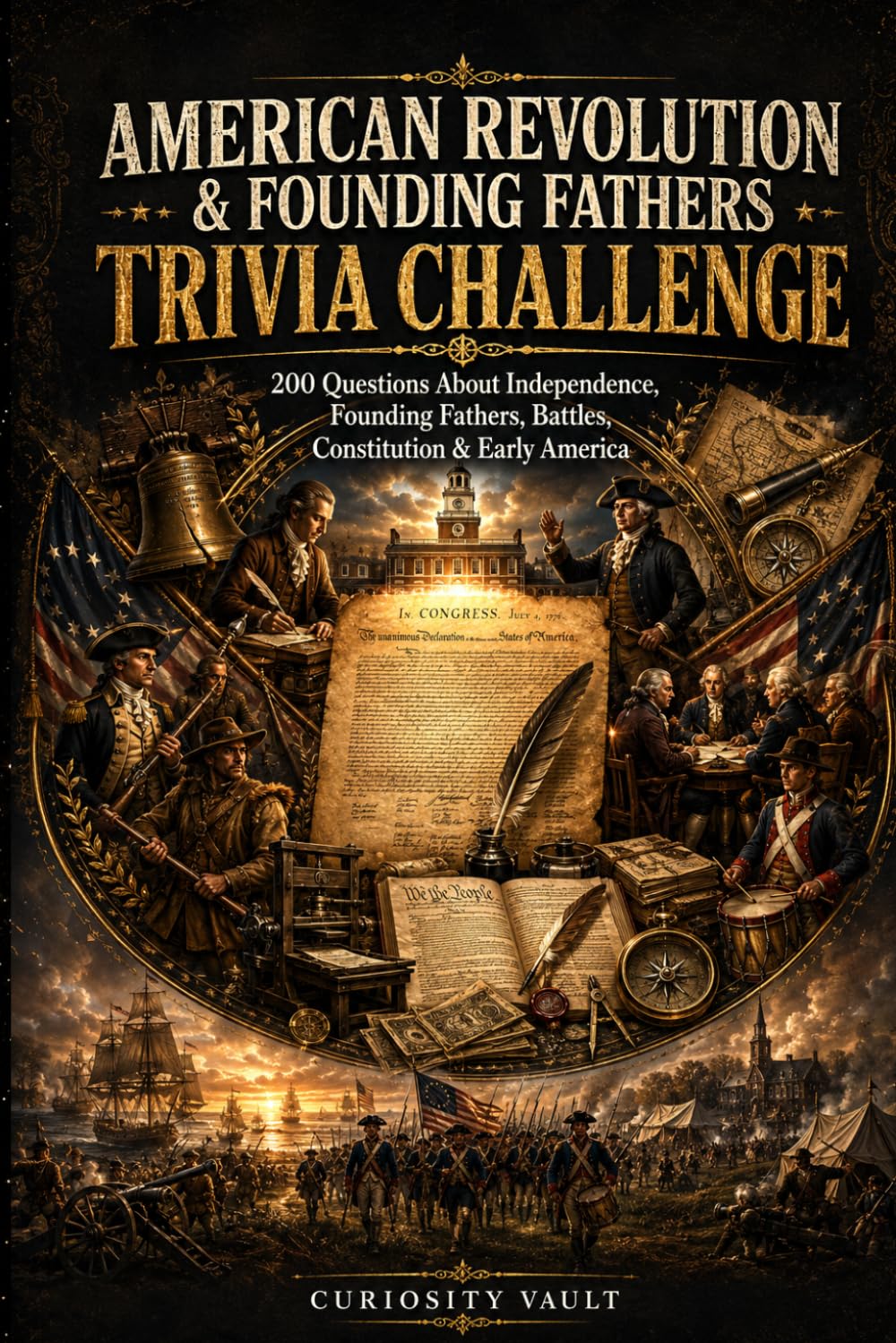 American Revolution & Founding Fathers Trivia Challenge: 200 Questions About Independence, Founding Fathers, Battles, the Constitution, and Early America (The Ultimate Trivia Series)