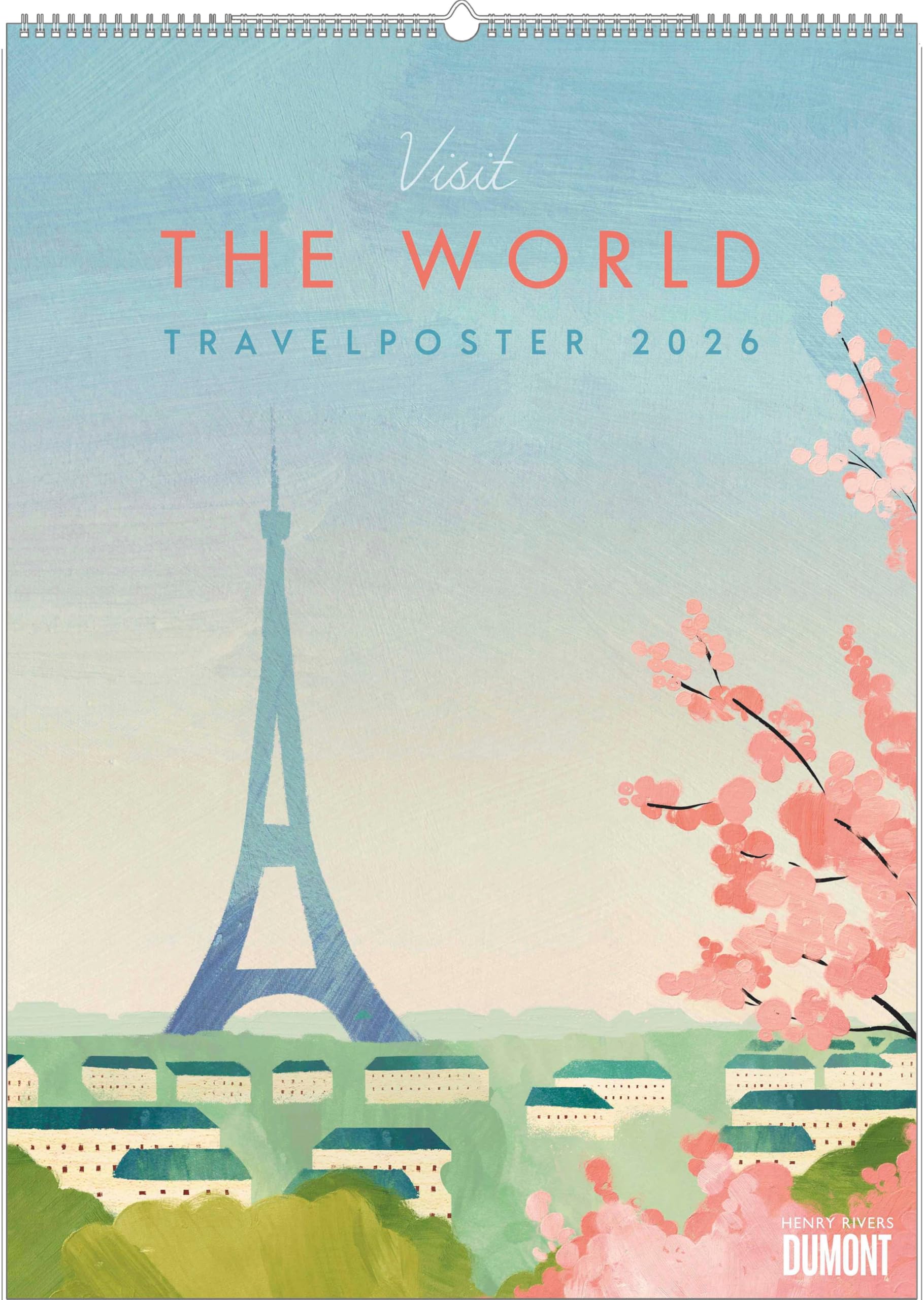 DUMONT - Rivers: Travelposter 2026 – Wandkalender im Posterformat 50 x 70 cm mit Art-Deco-Reiseplakaten von Henry Rivers
