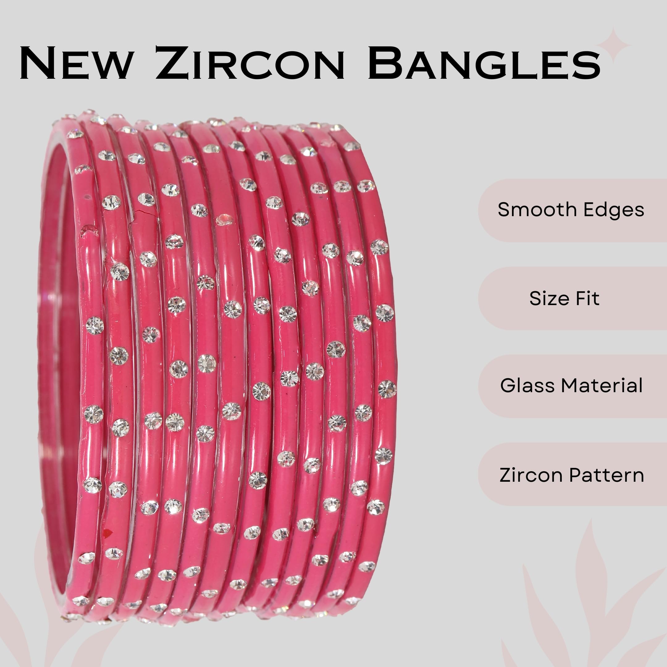 Glass Bangles Set with Diamond Stone Churi Wedding