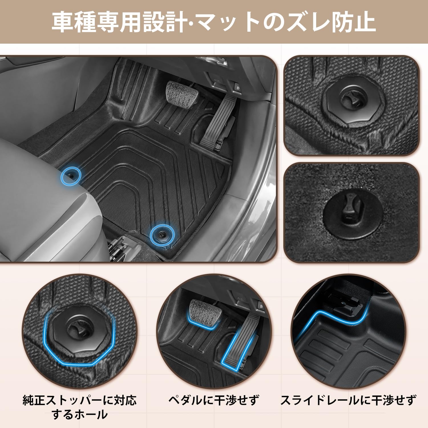 Amazon | Kotesoto トヨタ 新型RAV4 60系 フロアマット&セカンド 