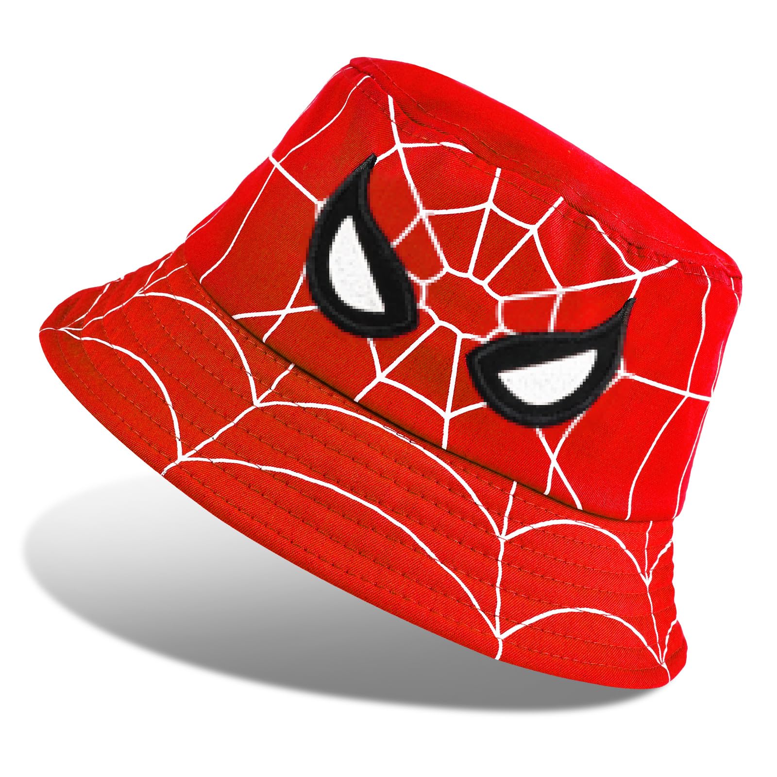 Anbobili Sombrero de Pescador para Niños, Spider-Man Sombrero de Cubo, Unisex Sombrero Cubo Anime Plegable, Algodón Gorro Pescador Niños, Sombrero de Sol, Bucket Hat Bebe, para Playa Camping Senderismo