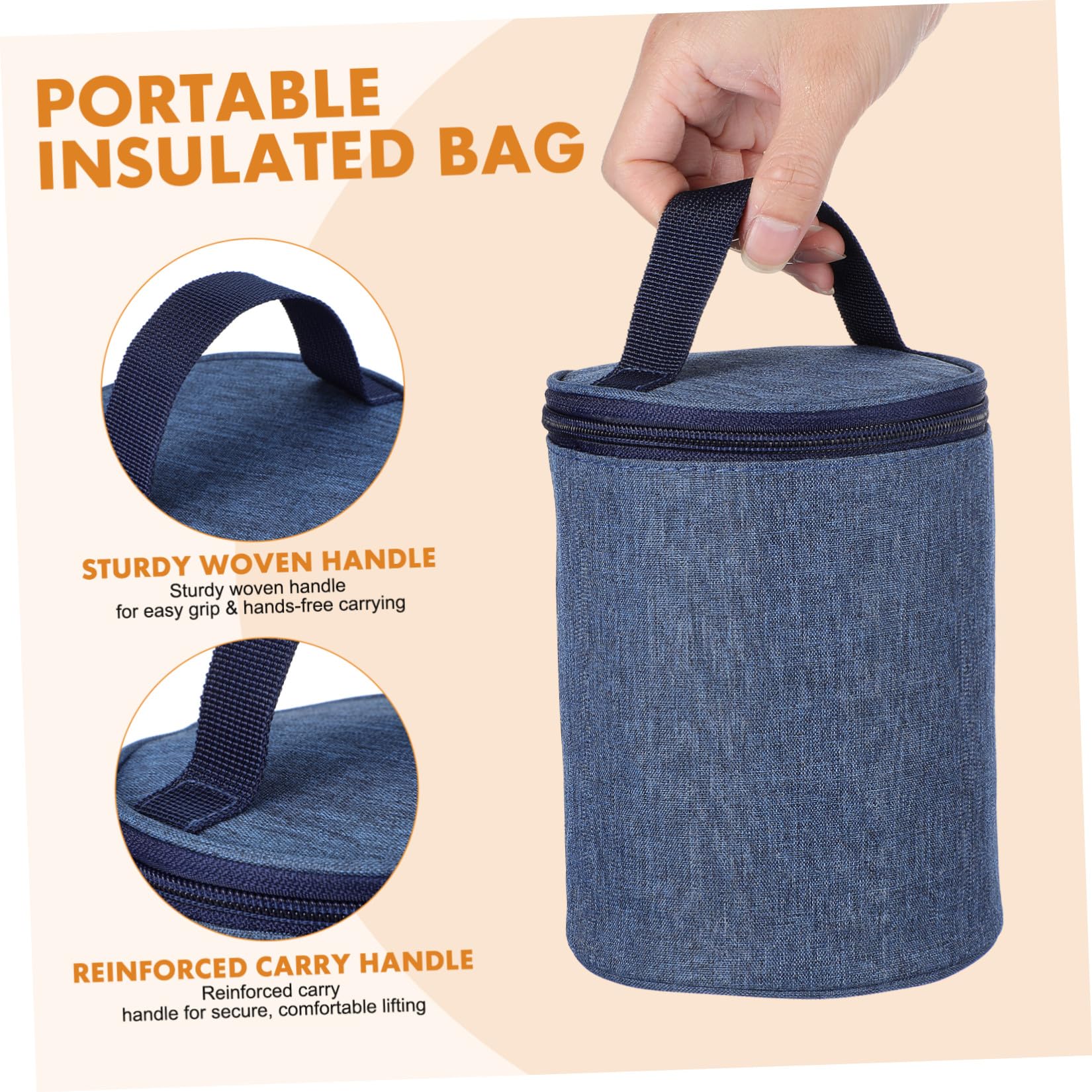 Sacoche Isotherme Souple pour Tasse à Soupe, Toile Résistante