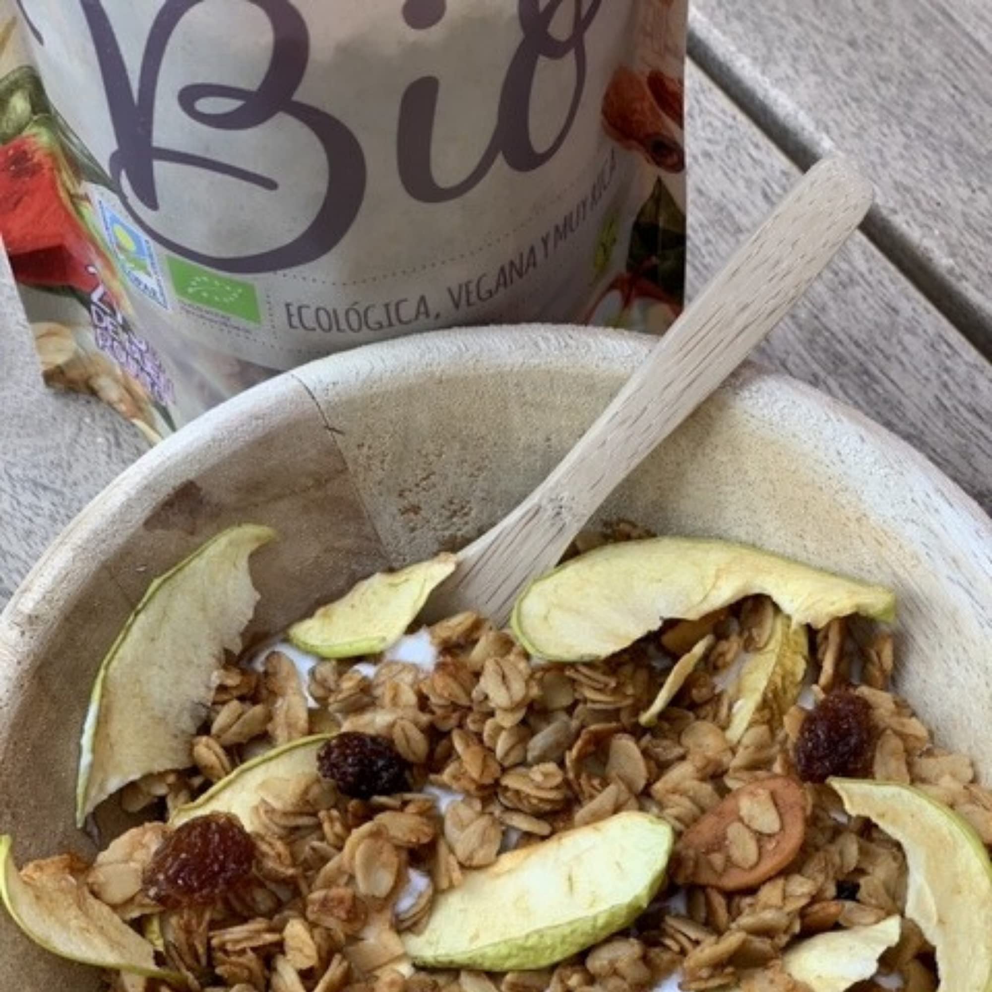 La Newyorkina Granola BIO Manzana Loves Jengibre 275g Con Chips Crujientes de Manzana y Aceite de Oliva Virgen Extra