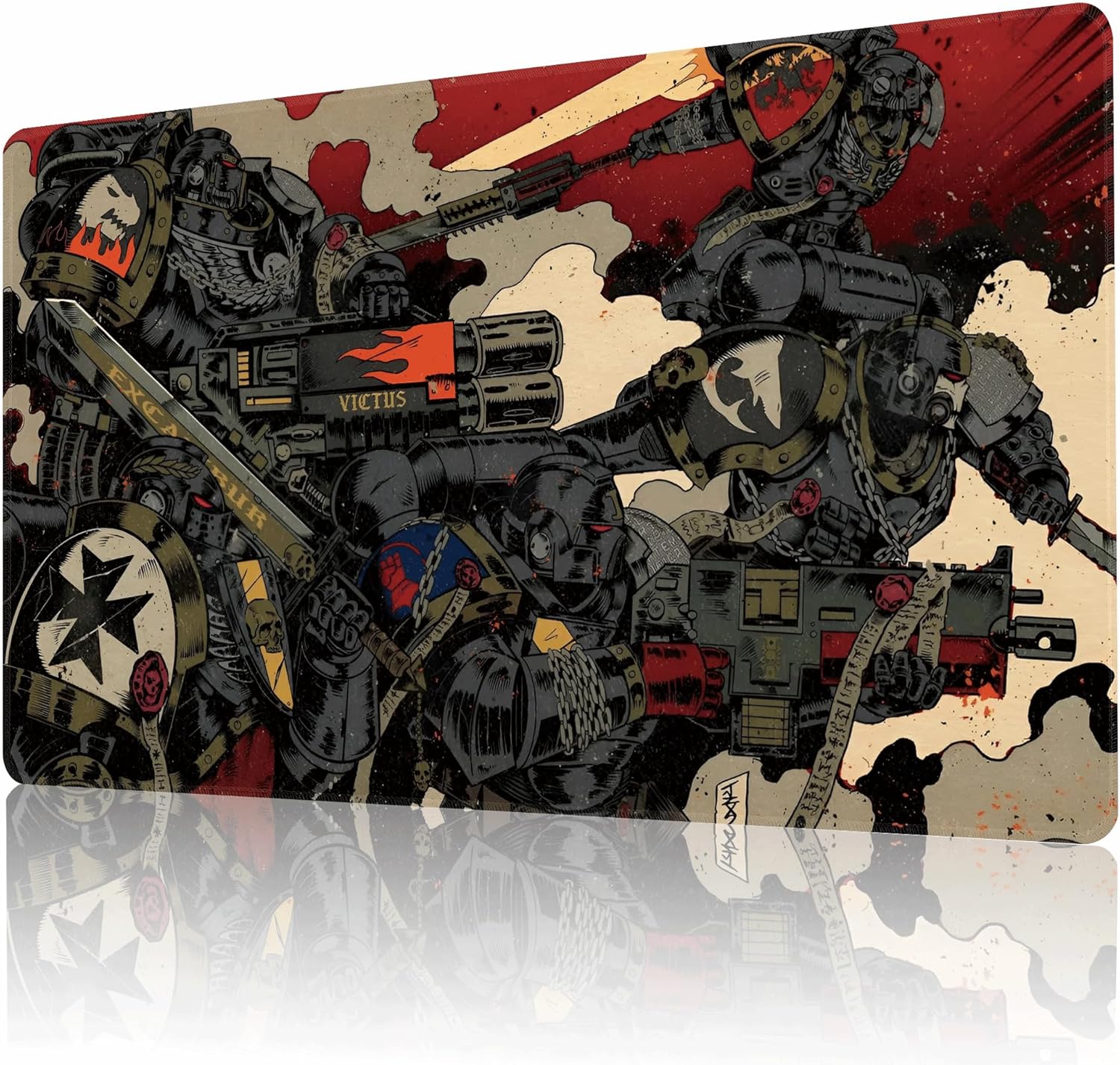 New Playmat MTG Board Game Size 24x14 inches Play Mat for TCG CCG Big Table Mats No Zones and Free Storage Bags (01)