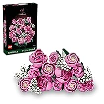 LEGO Botanicals Bouquet di Rose Rosa – Costruzioni per Adulti di Fiori Finti – Include 12 Rose Artificiali e 4 Rametti di Gipsofila – Decorazione Casa per San Valentino – Regalo per Lei o Lui – 10374