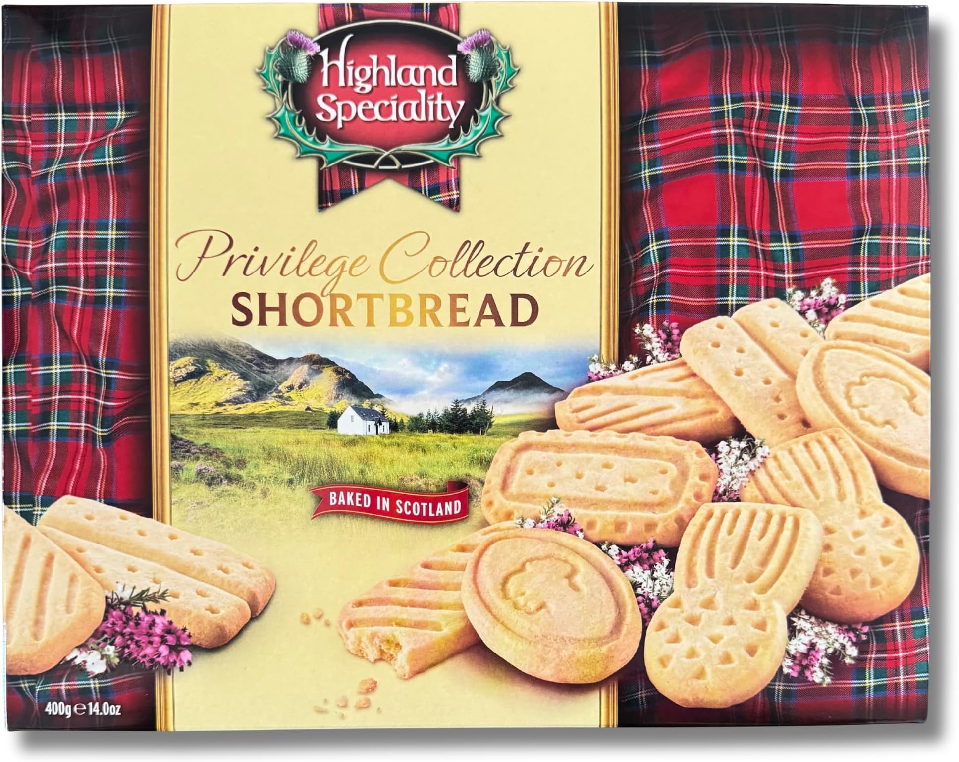 Highland Speciality Privilege Shortbread Selection 400g - Luxury Scottish Shortbread - Traditional Christmas Biscuit Gift - Product of Scotland