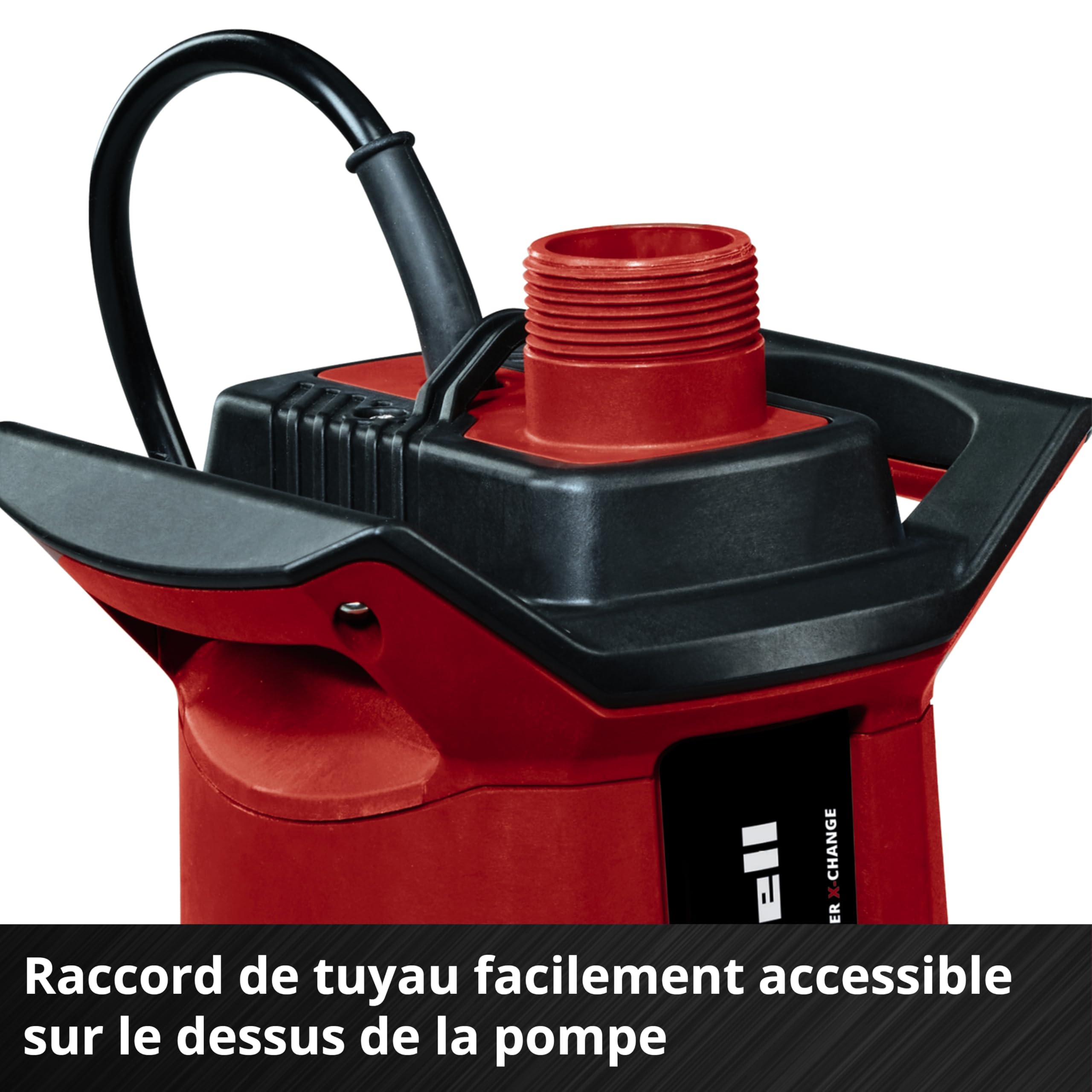 Einhell Pompe pour eaux chargées sans fil GE-DP 18/25 LL Li-Solo PXC (18 V, débit de 7 000 L/h, aspiration à plat, hauteur de pompage de 5 m, 2 modes de puissance, vendue sans batterie)