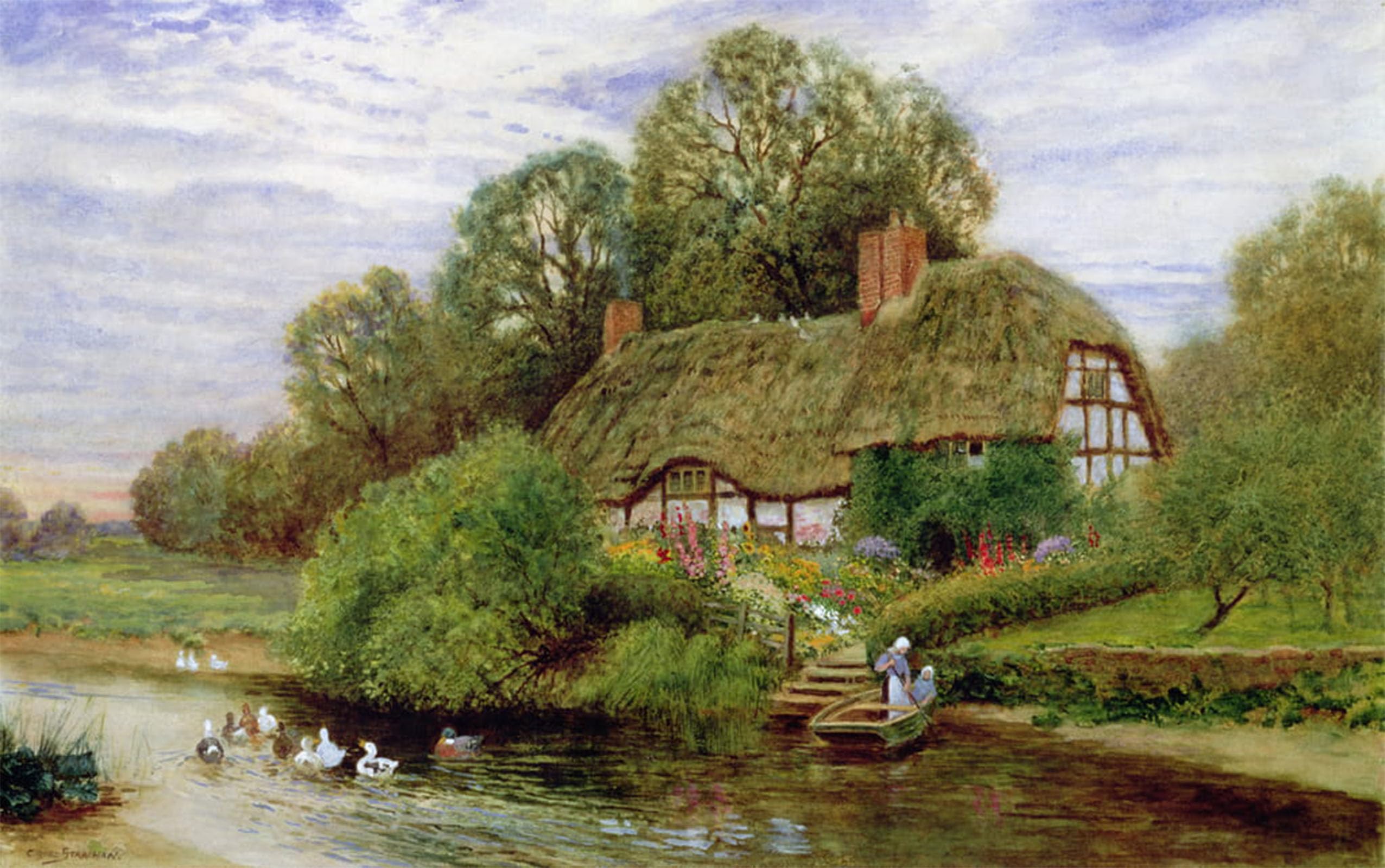 ARTXLXXBN Famous Print Painting Colorful Art Print Tranquility by Arthur Claude Strachan Canvas Art Decorations for Home Decor 60x90cm