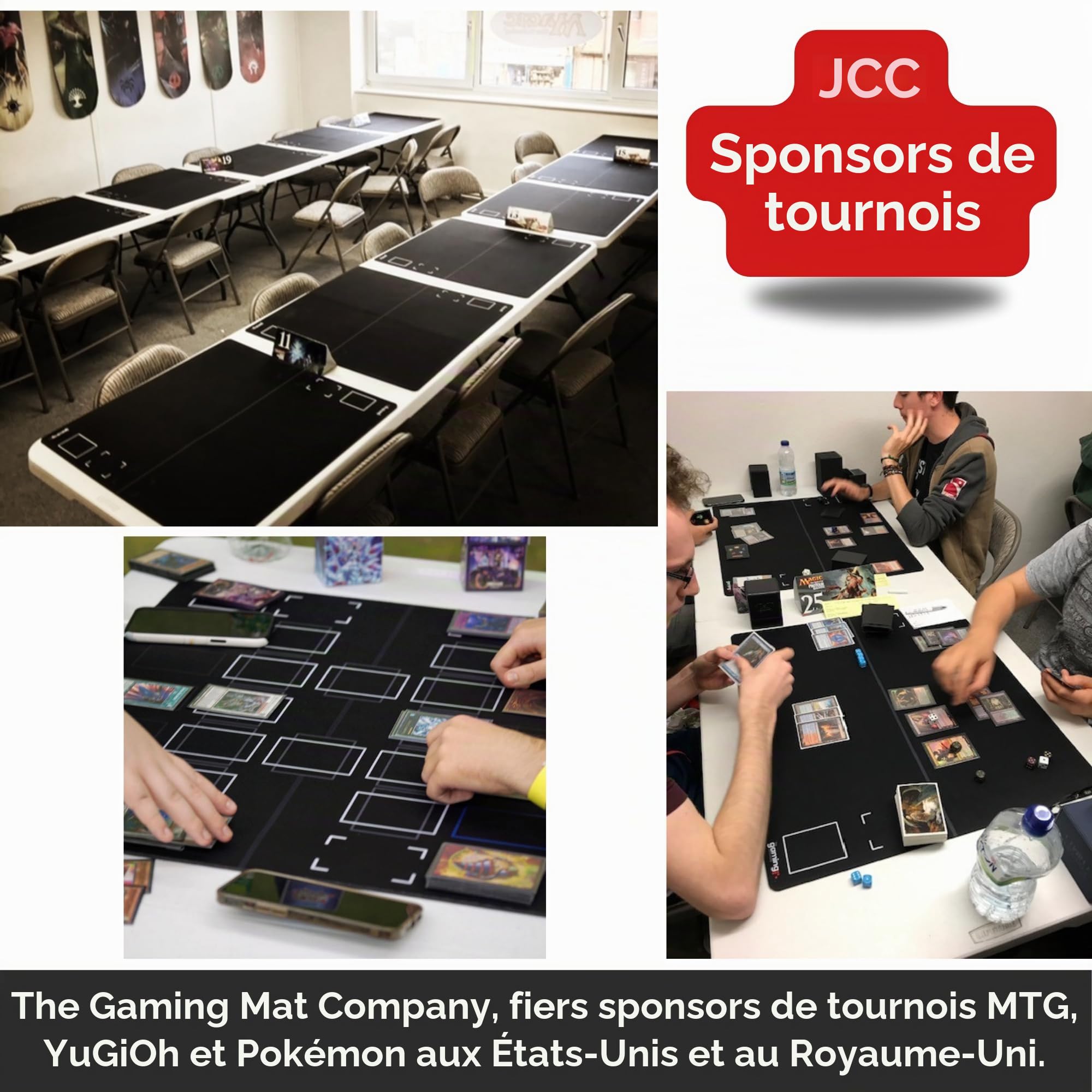 Tapis de Jeu GMC Magic The Gathering avec Zone d'exil - Tapis de Jeu Compatible 2 Joueurs TCG - Tapis de Jeu de Cartes à Collectionner pour Joueurs débutants et avancés - en Caoutchouc Durable