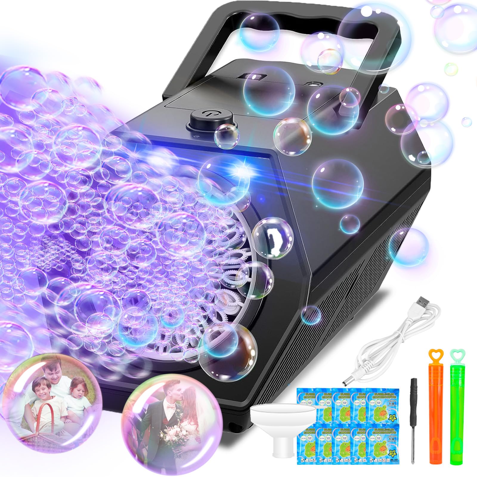 Buy SHCKE Automatic Bubble Machine Upgrade Bubble Blower with 2 Speeds