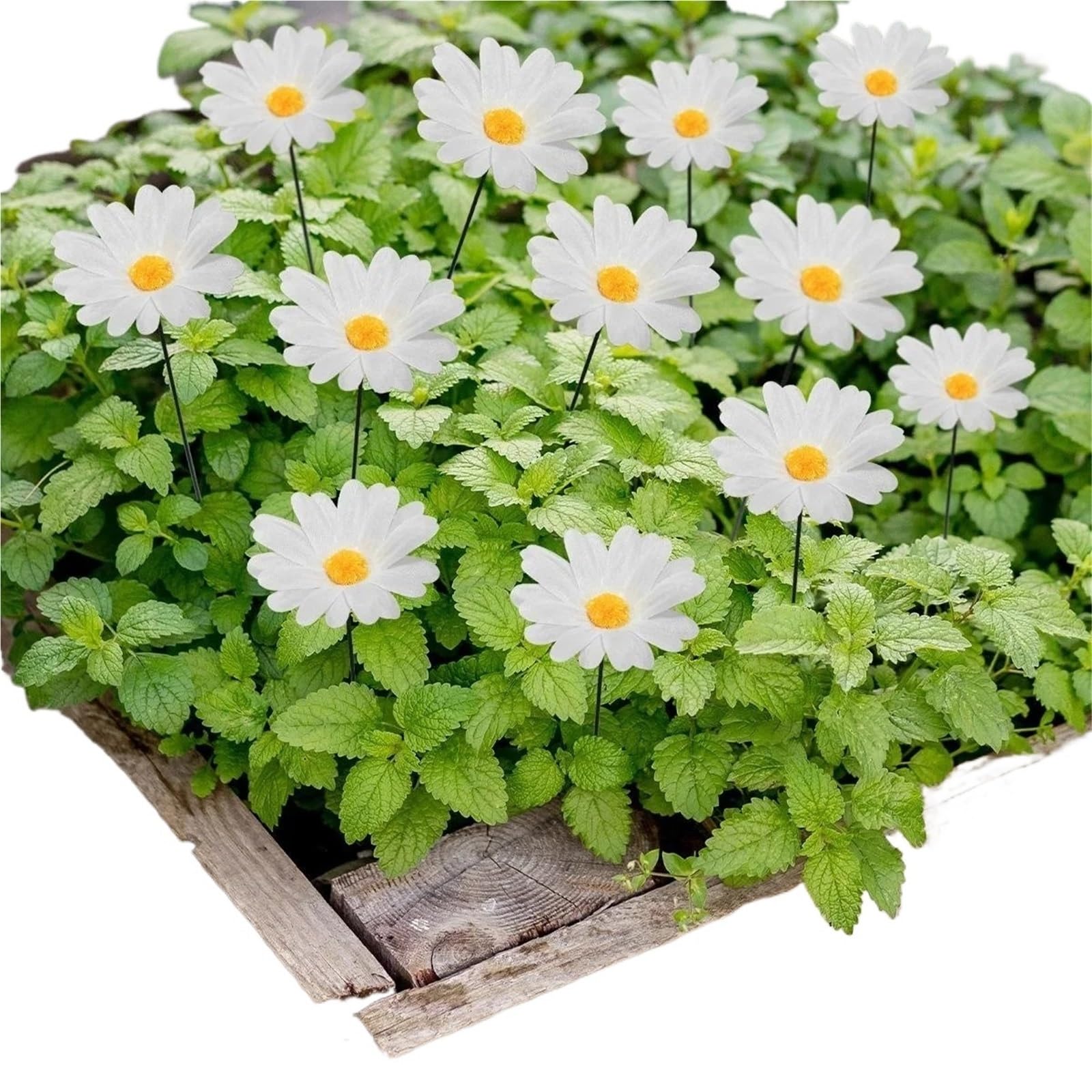 WJLYDM 10pcs Insertion Outdoor Garden Decoration Landscape Courtyard Villa Simulation Sunflower Flower Grass And Terrace Pile