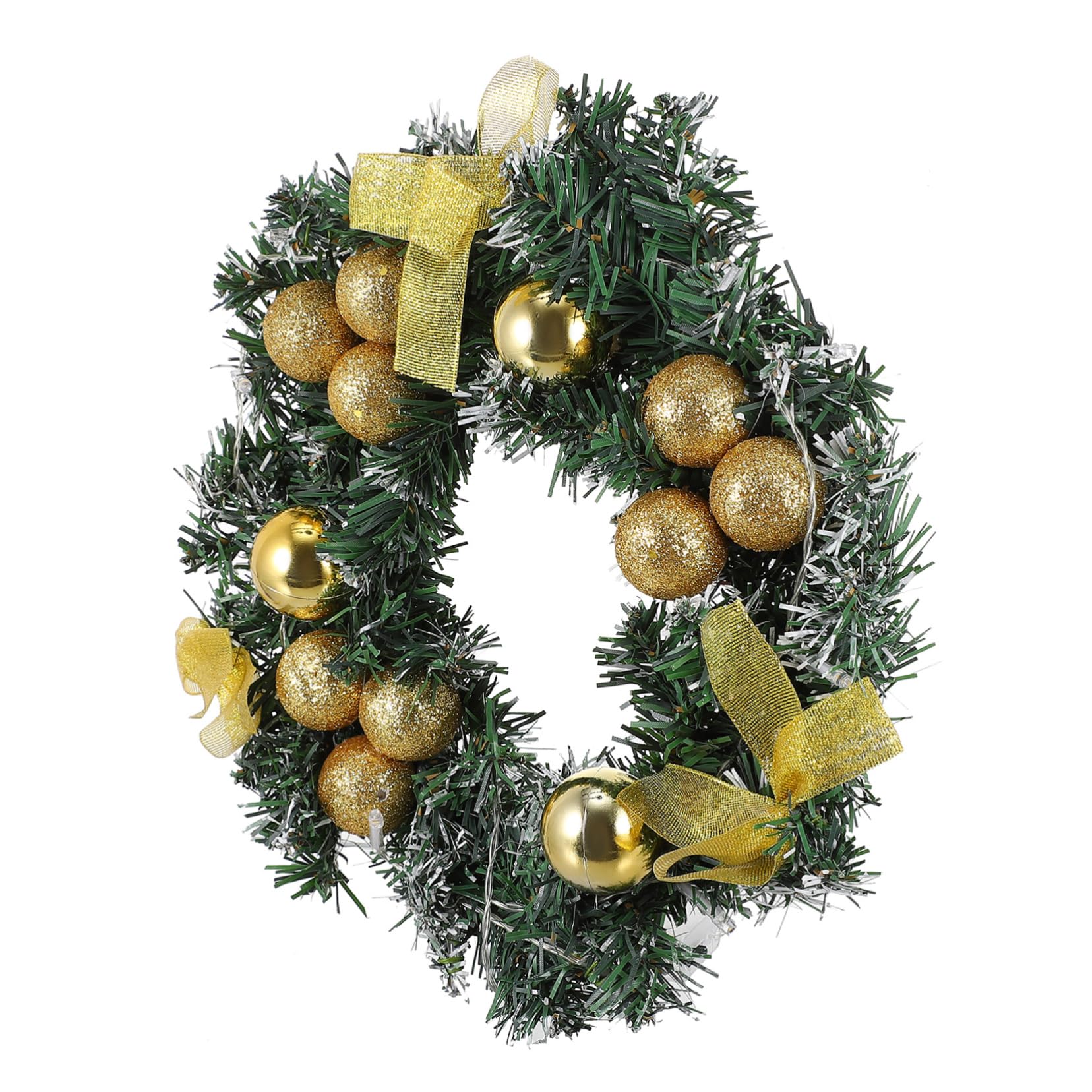 PRETYZOOM Guirnalda Navideña con Luz Colgante De 30cm Decoración para Puerta y Ventana Adorno De Navidad con Accesorios Ideal para Fiestas y Escenarios Festivos