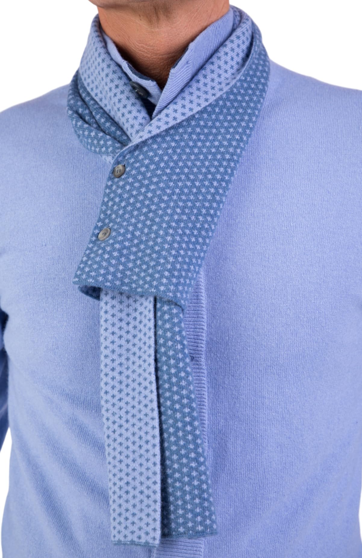 Bufanda de Hombre Mixta de Cachemira, Fabricada en Italia
