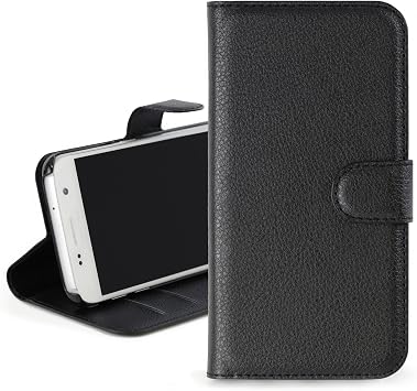 OKULI Executive Leather Wallet Cover Slim Protective Case For Samsung Galaxy S4 19500 19505 19506 in Black