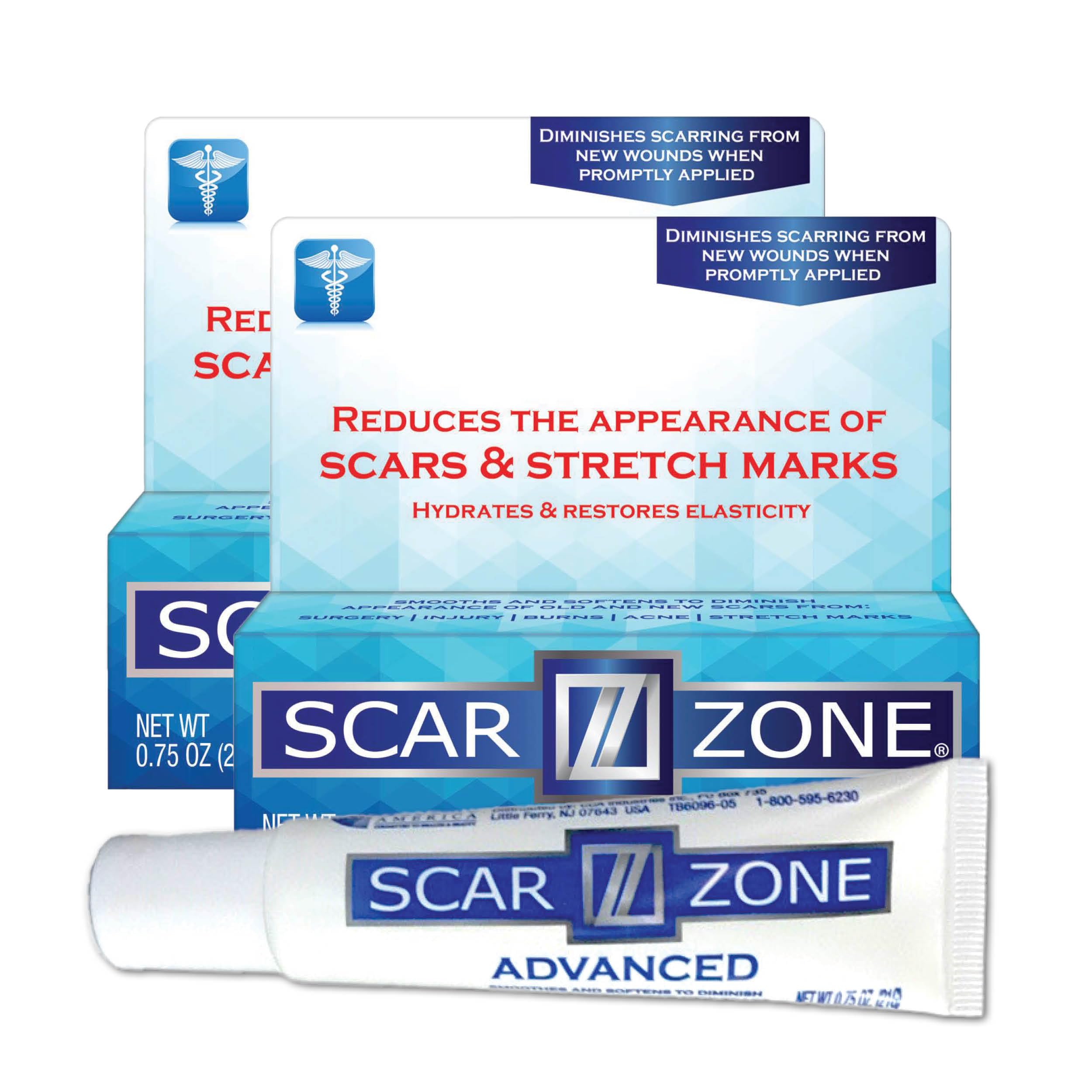Advanced Scar Cream - Intensive Scar Removal Ointment for Old & New Scars, Fades Stretch Marks, Burns, & Surgical Marks (Pack of 2)