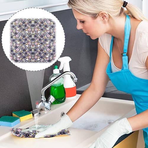 Miniatura 6 de 24 toallas de papel reutilizables, lavables, absorbentes, de algodón a granel, rollo de toallas sin papel de 10 x 10 pulgadas con 1 soporte para