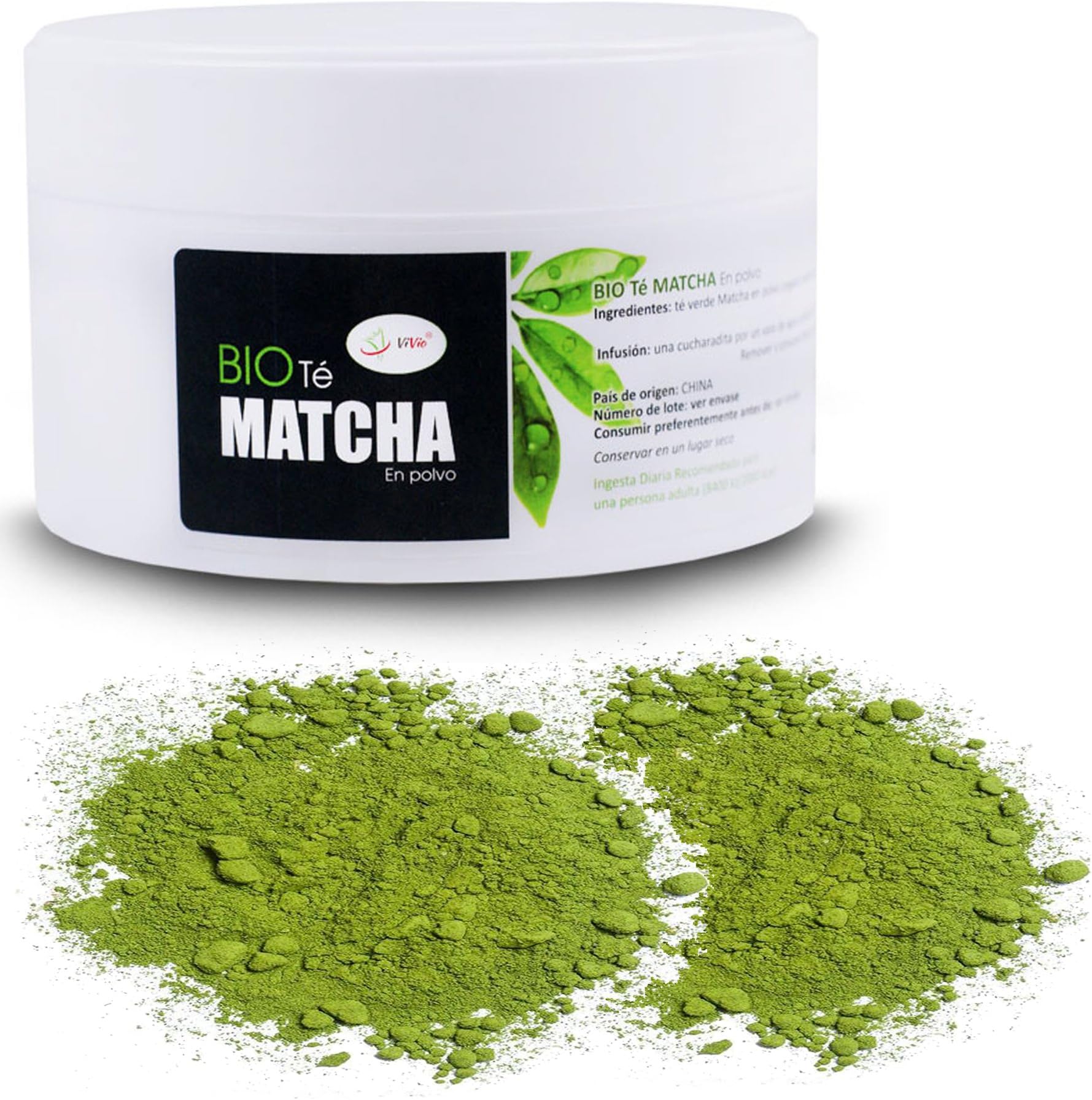 Vivio Bio Matcha Tea, Powder. Nutritious and Energetic Green Tea Matcha. 100% Natural. 100 Grams.