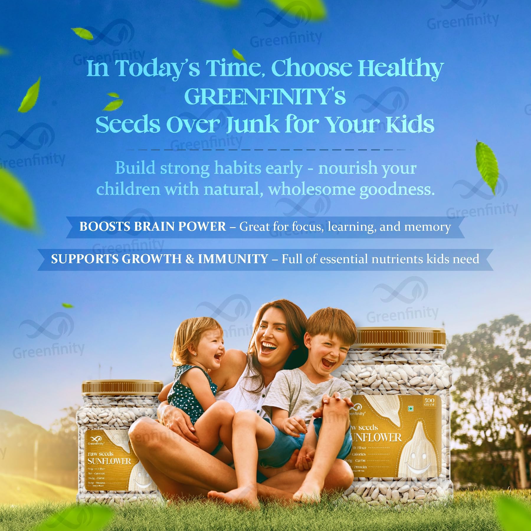 Greenfinity Raw Sunflower Seeds 1kg (500g x 2) | 100% Natural, High Protein, Fiber & Antioxidants | Healthy Snack for Weight Management & Immunity | Vegan, Non-GMO, No Preservatives - Image 5 thumbnail