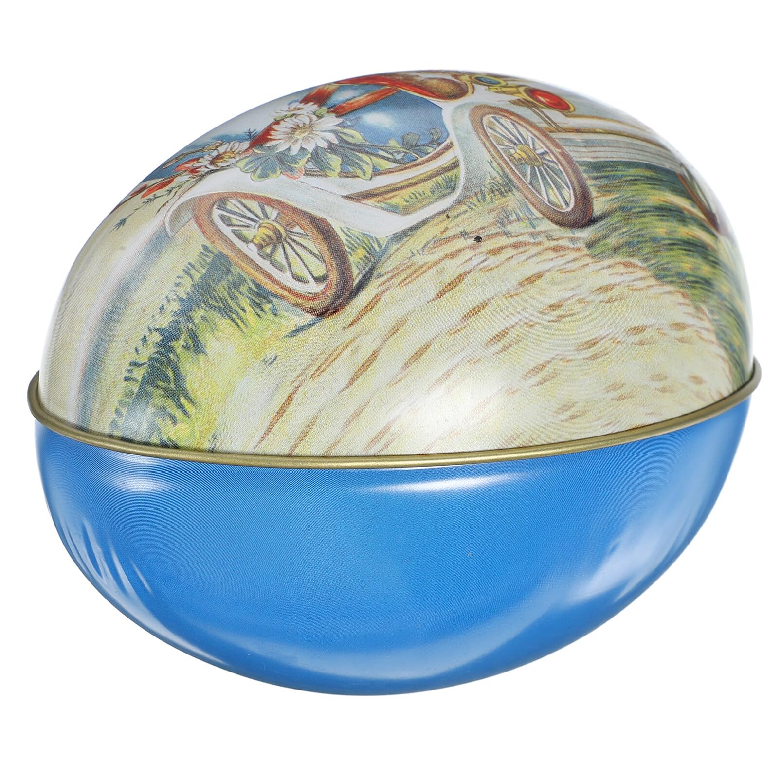 Toyvian Easter Egg Tin Box Easter Bunny Metal Candy Box Easter Empty Easter Egg Shells Fillable Easter Eggs Easter Decorations Bunny Tin Box Stuffers Toys for Kids Easter Egg Hunt Party Favor