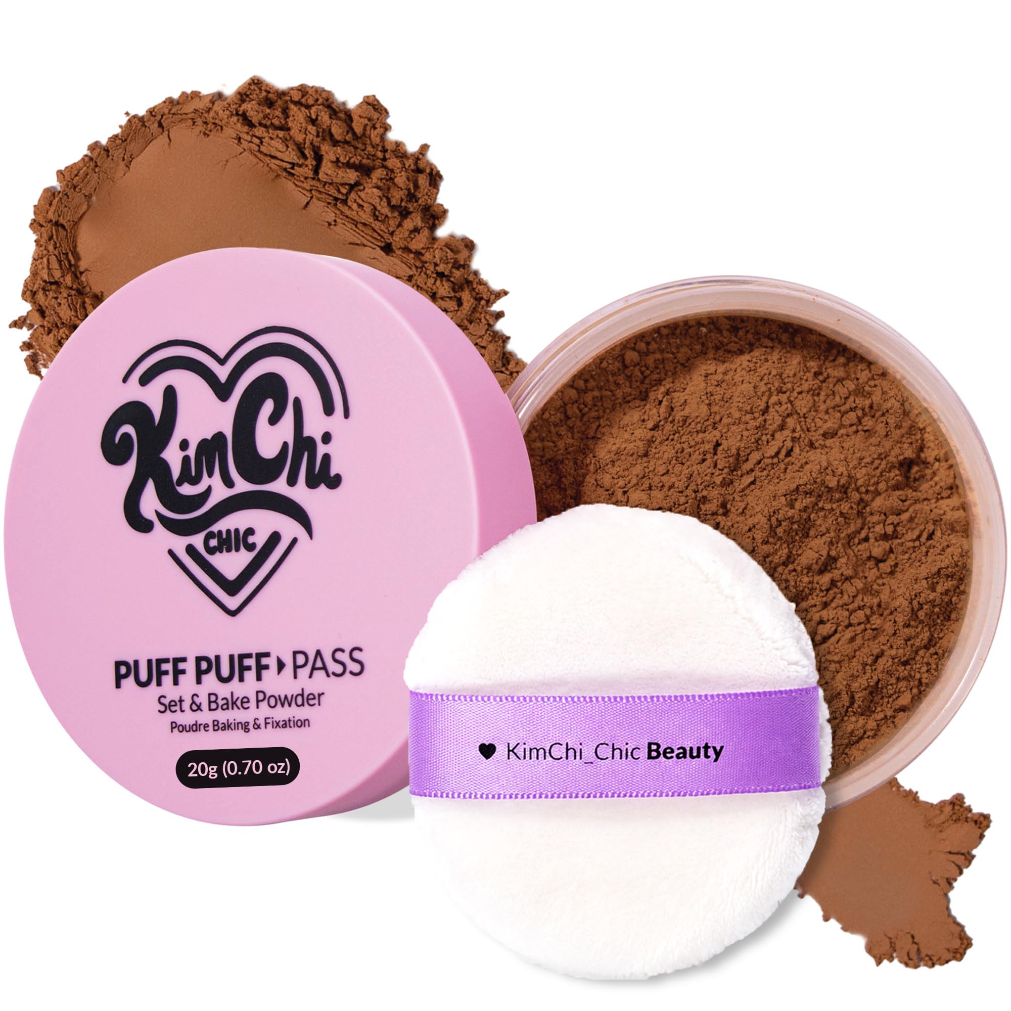 Kimchi Chic Beauty Puff Puff Pass Set & Backpulver, Kakao