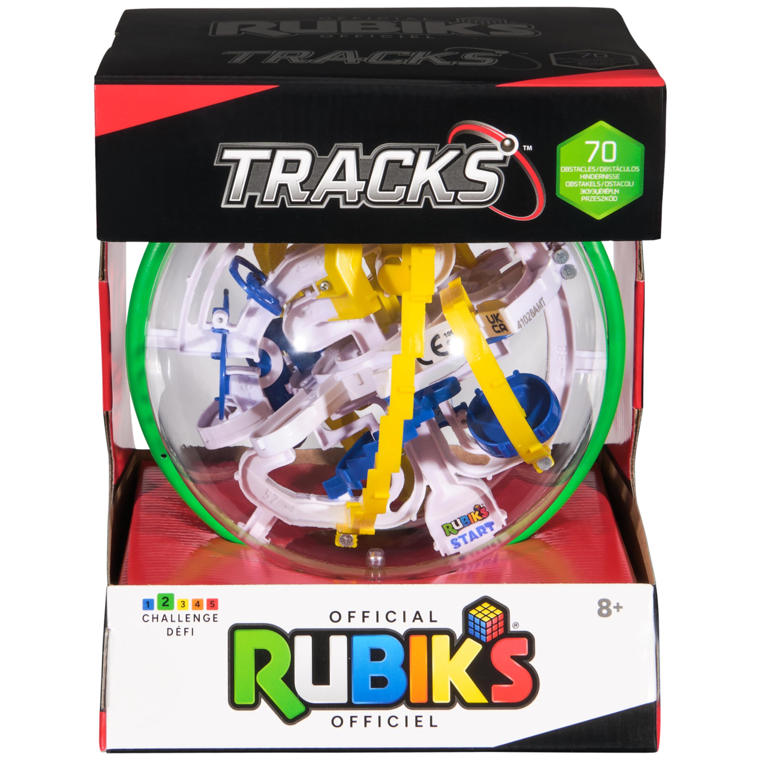 Rubik’s Cube, Rubik’s Tracks 70 3D Gravity Maze & 3D Puzzle Game with 70 Obstacles, Challenging Problem-Solving Brain Teaser, Fidget Toy & Sensory Puzzle for Adults, Teens & Kids, for Ages 8 & Up