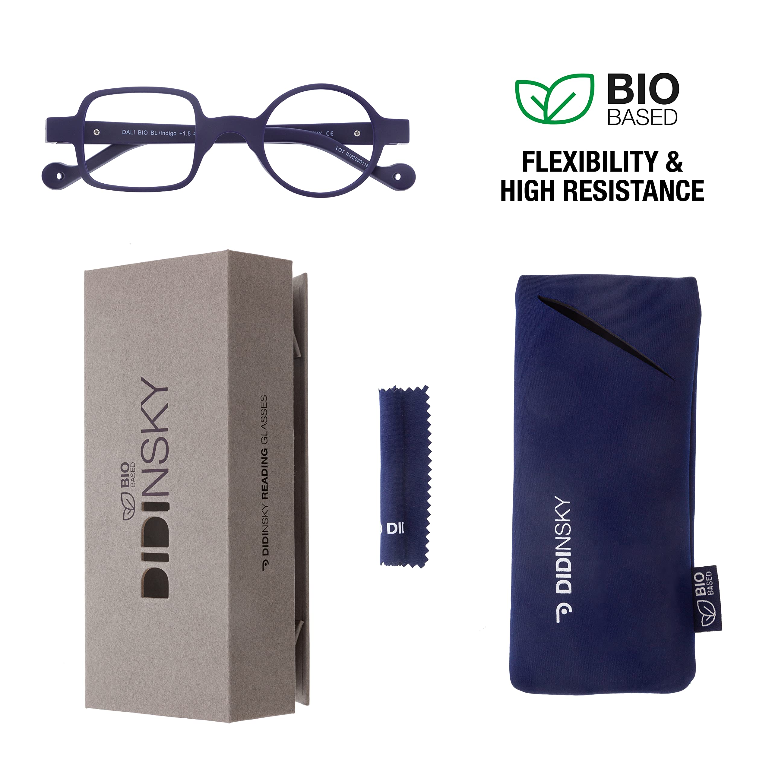 DIDINSKY CherryDIDINSKY readers presbyopia reading glasses anti blue light for men and women. Rubber touch - Image 2