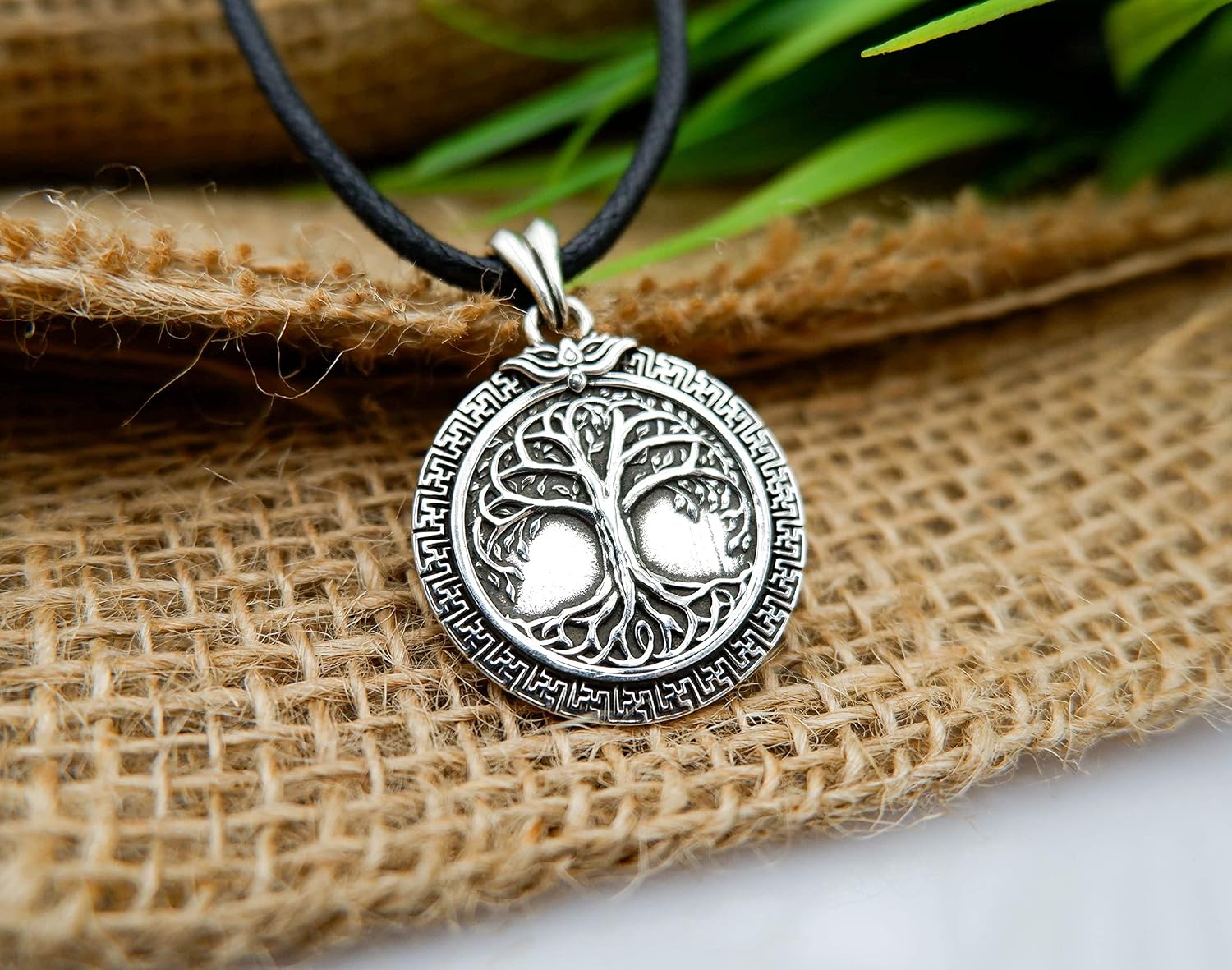 Tree of Life Pendant Mens Celtic Necklace 925 Sterling Silver