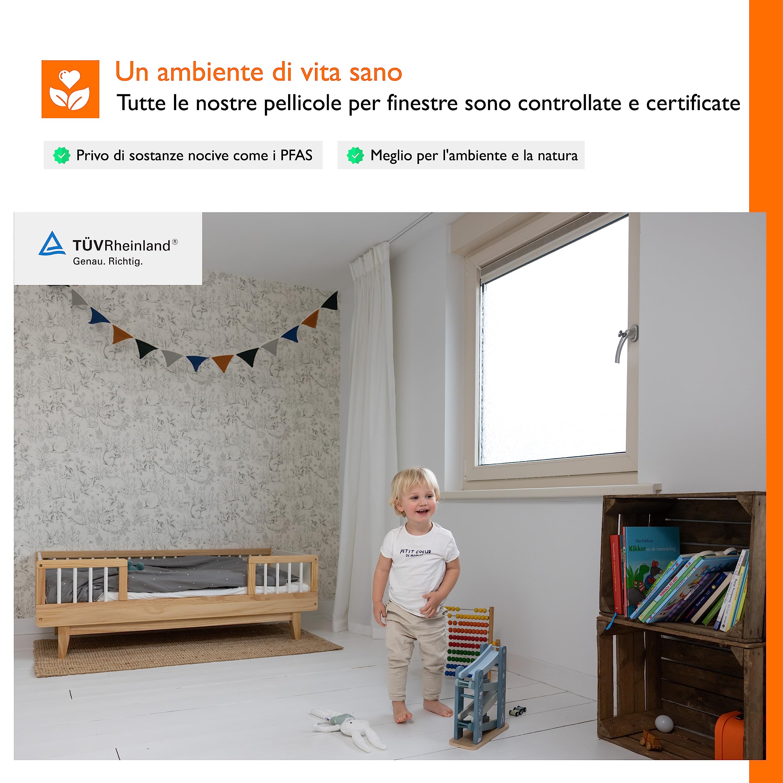 Pellicola per finestre - 90cm x 500cm - Anti-Vista - Adesiva - Autoadesiva - Statica - Protezione Solare - Latte - HR++