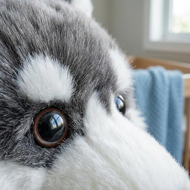Foto 6 de 8 de lilizzhoumax Perro de Alaska Peluche 28cm/11” Perro de Alaska Lindas muñecas de Relleno de roedores