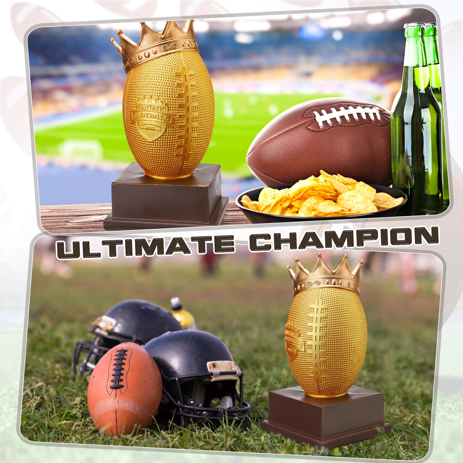 Quelay Große Fußball Champion King Trophäe für Fußball Sport Trophäe Teilnahme Gewinner Geschenk Torpost Award
