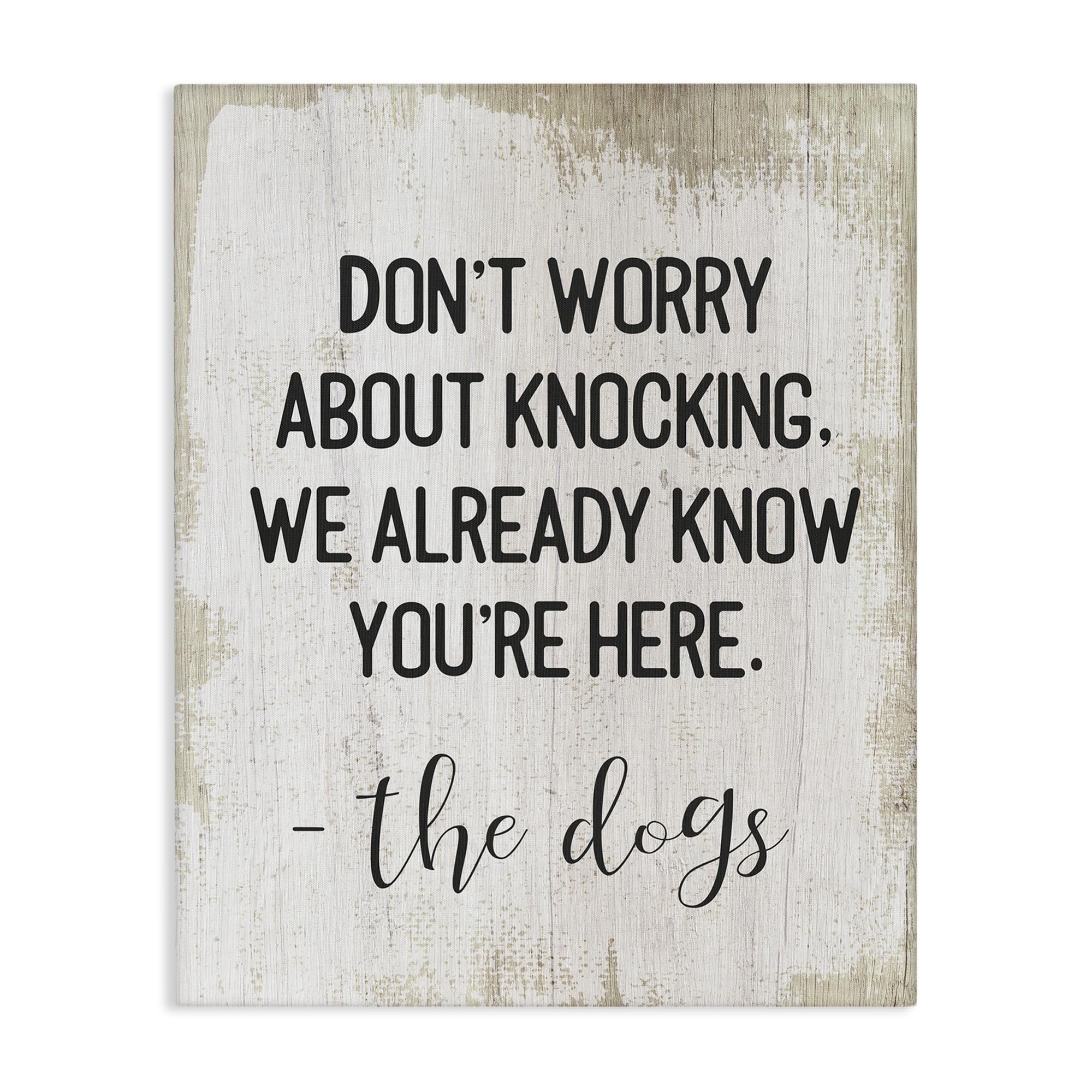Stupell Industries Dog Humor Affirmation, 24 x 30 Inch Canvas Wall Art