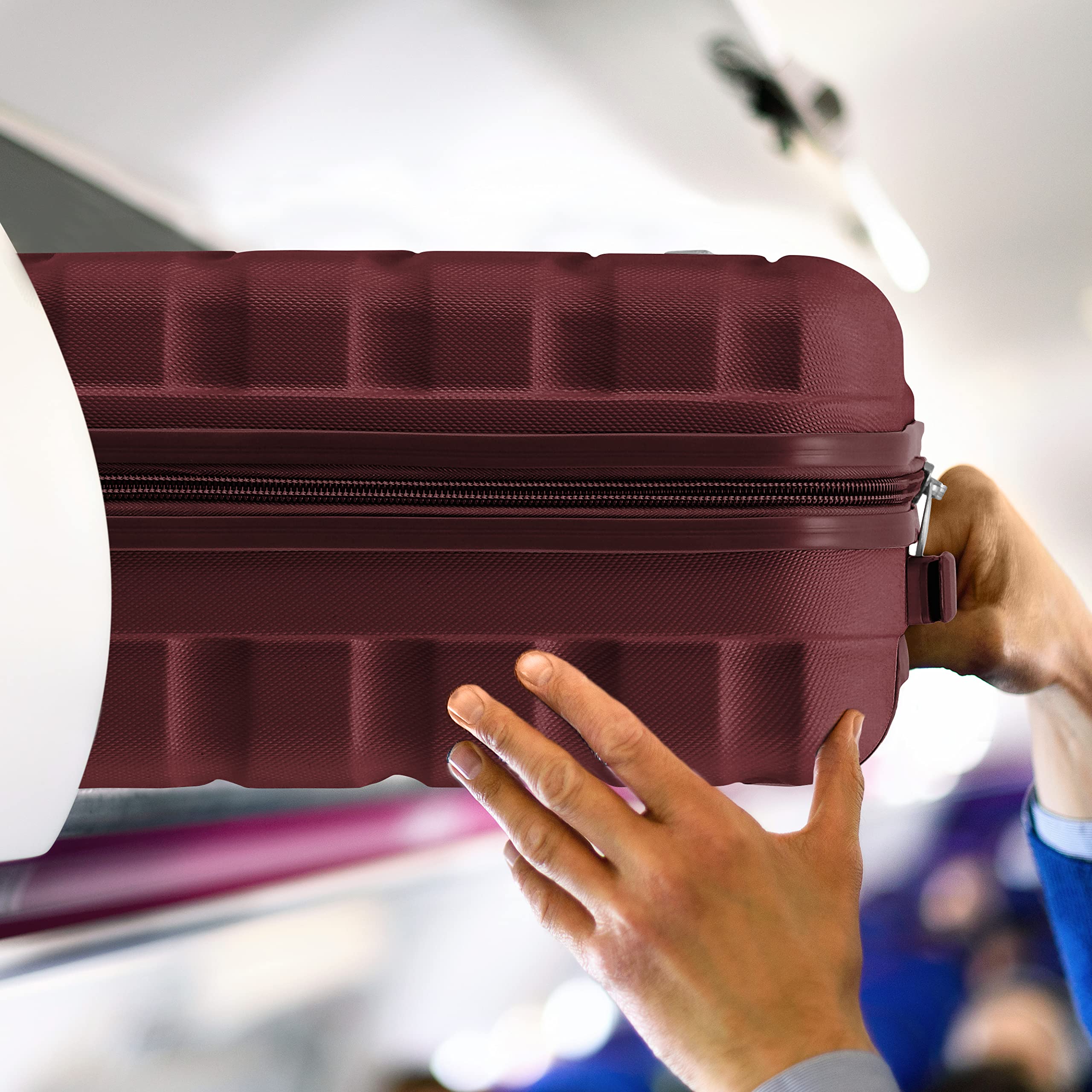 Flight Knight Cabin Suitcase 55x40x20 Ryanair Priority, EasyJet, Jet2 Lightweight Small Durable 4-Wheel Cabin Case, Carry-On for Over 60 Airlines, Hard Shell, 10kg Hand Luggage Bag (55 x 40 x 20 cm)