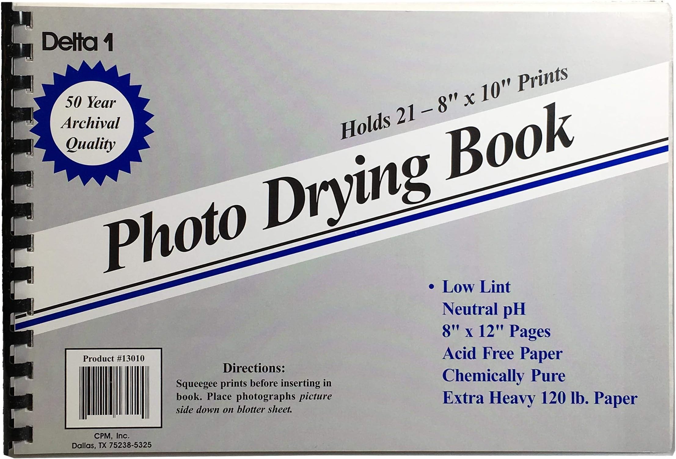 Adorama Print Drying Blotter Book 8x12" For Drying 8x10" Photos