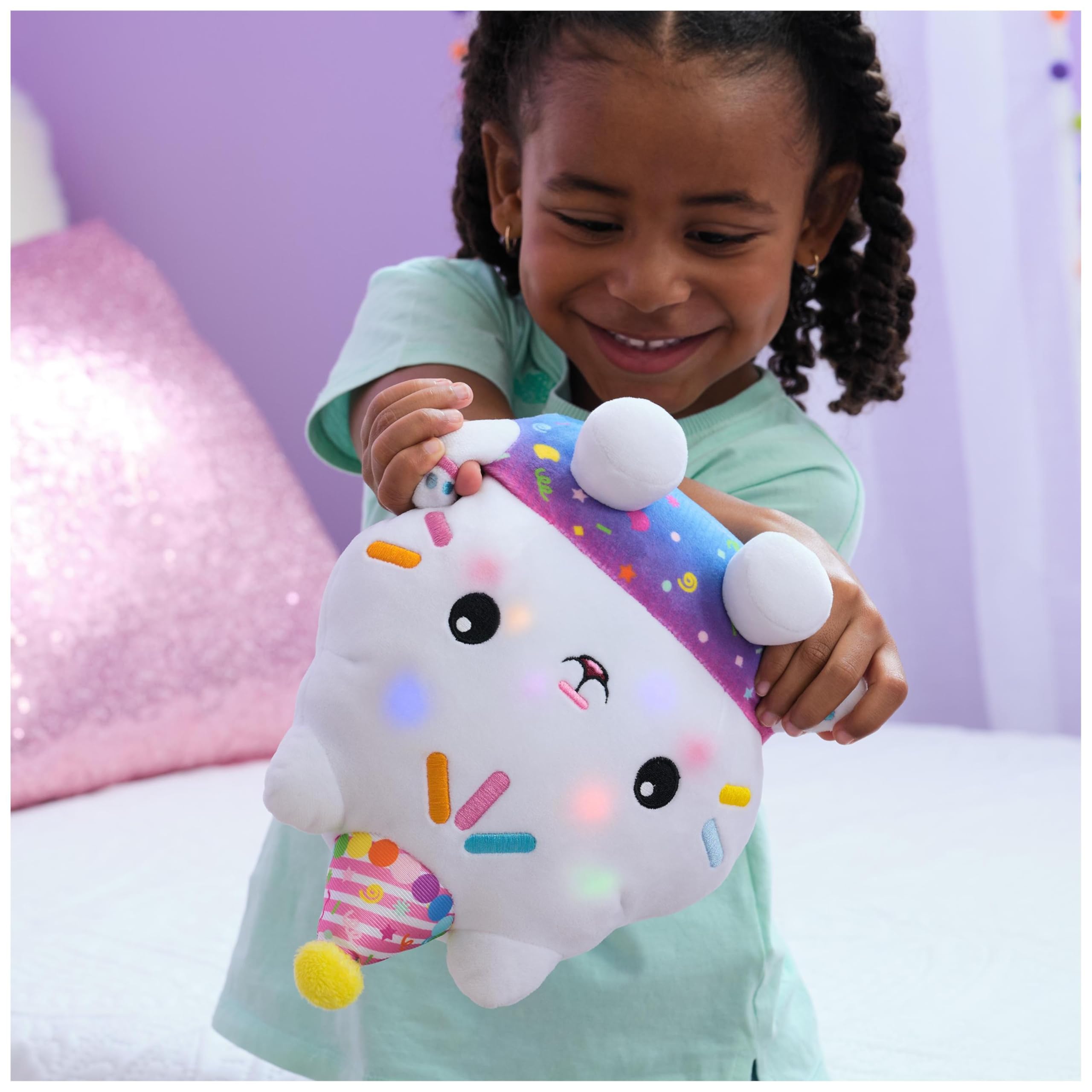 Gabby's Dollhouse Festeggiamenti Peluche Cakey Cat interattivo 25 cm con Suoni Giocattoli Bambini 3+