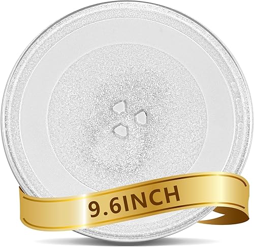 Panasonic - Placa de vidrio de repuesto para microondas de 9.6 pulgadas, compatible con LG, bandeja giratoria para microondas de 9 35 pulgadas, apta