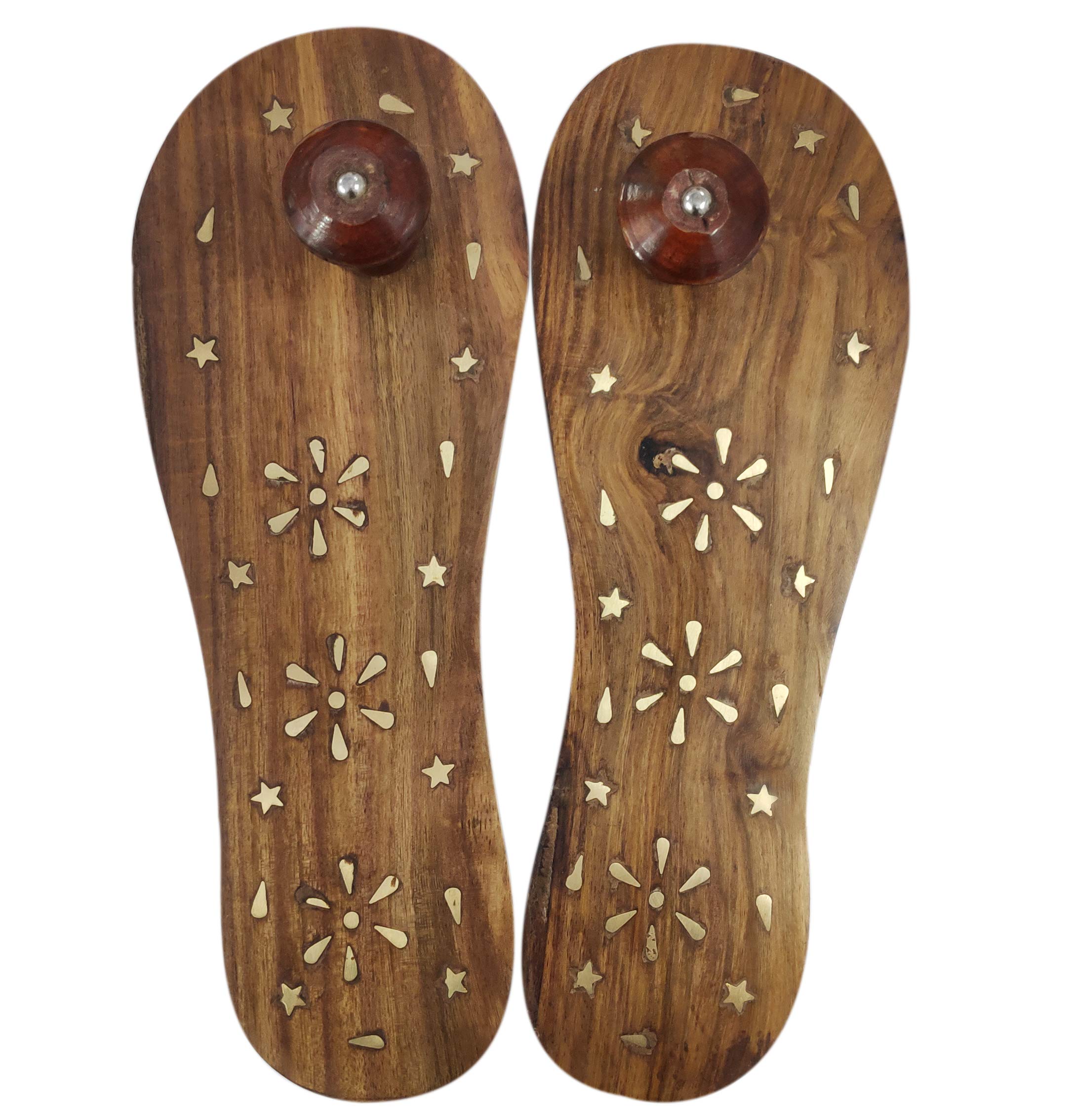 Handicraft Bazar Wooden Traditional Pure and Sensational Slippers, KHADAU, Multicolour, 8x3x0.5 inches, 350 grams (B08W5GFJJ8) Amazon Price History, Amazon Price Tracker