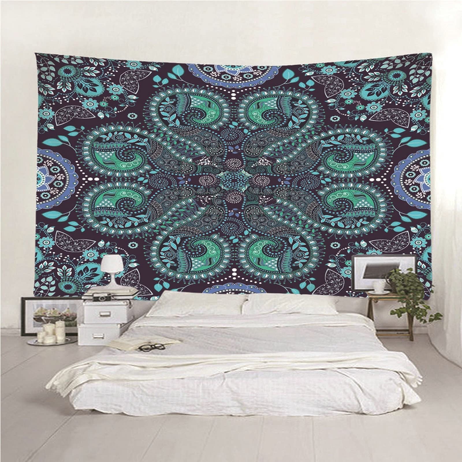 Aeici Arazzo 3D da parete, decorazione per la casa, soggiorno, mandala a tema per camera da letto, dormitorio (240 x 220 cm)