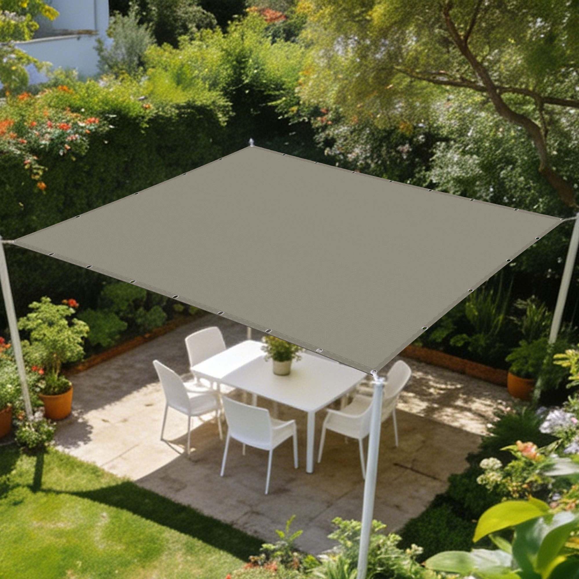 Voile d'ombrage pour jardin et balcon extérieur carré taupe 1.5m