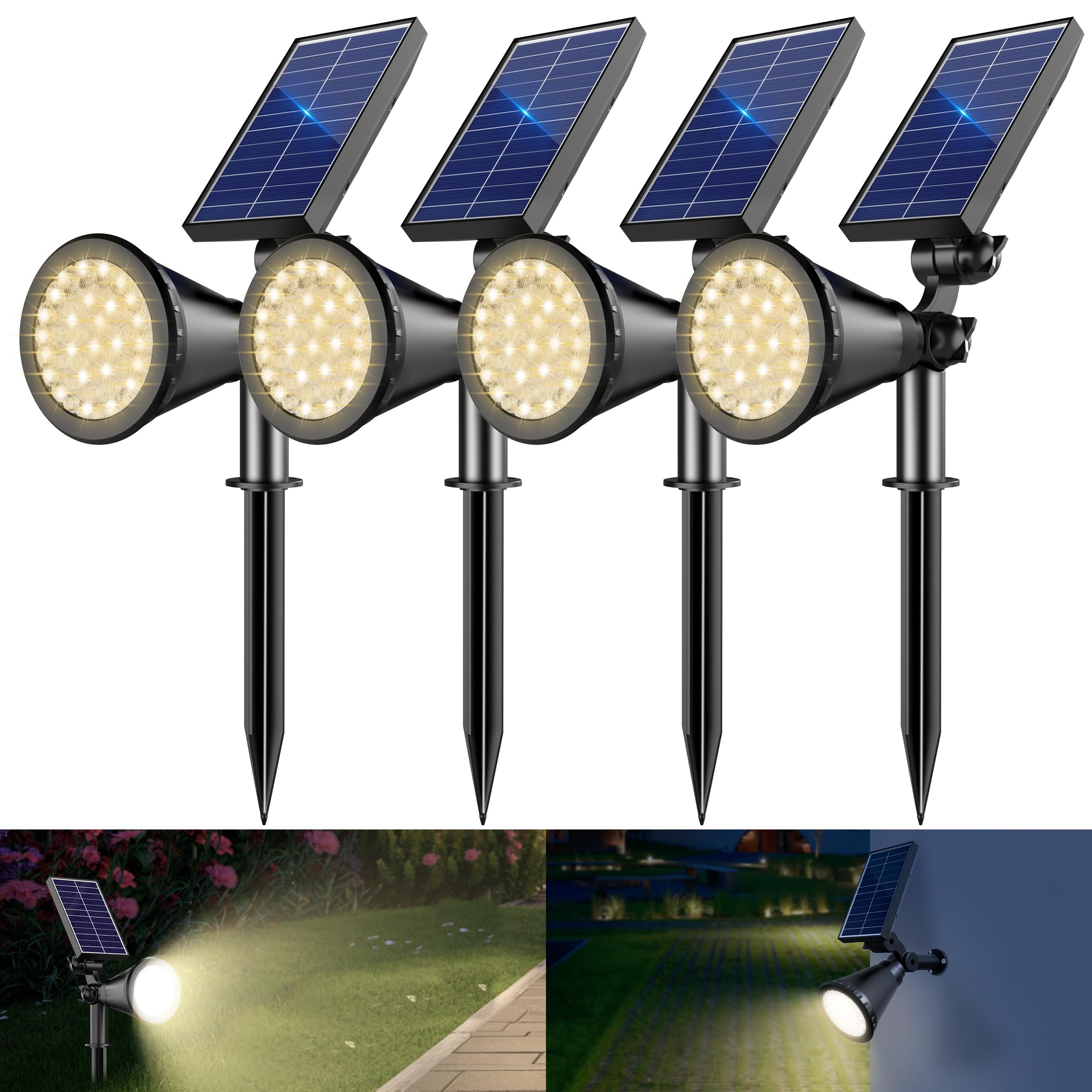 APOMAO Solar Spotlight Outdoor 4-Pack