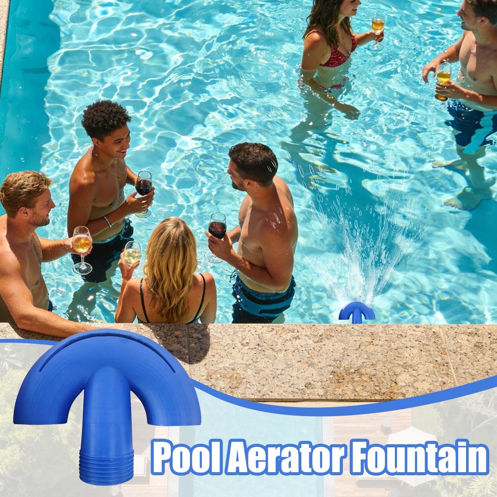 Generisch Aireador de piscina, de enriquecimiento de oxígeno, pulverizador con efecto fuente, herramienta de circulación de 9 x 7 x 2,5 cm para casa, patio, jardín, jardineros, profesionales
