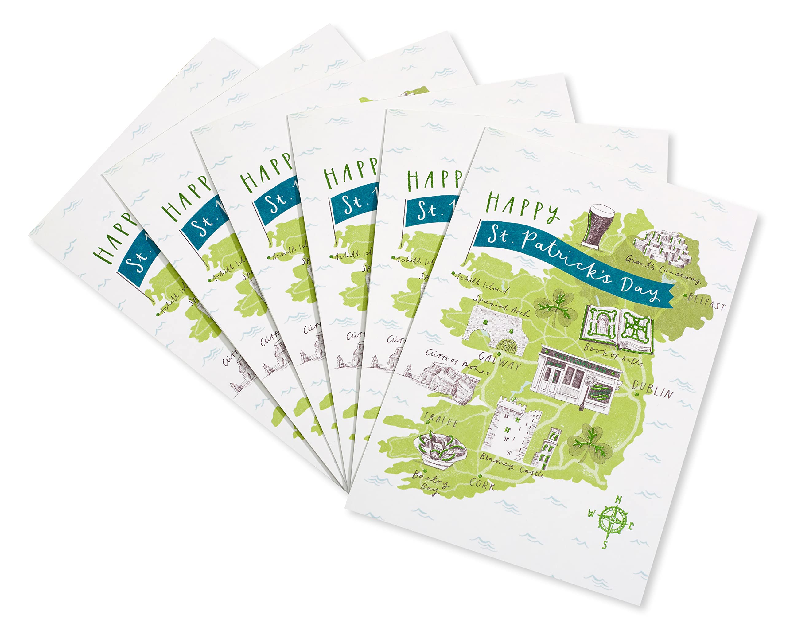 American GreetingsSt. Patrick’s Day Cards Pack, Map of Ireland (6-Count)